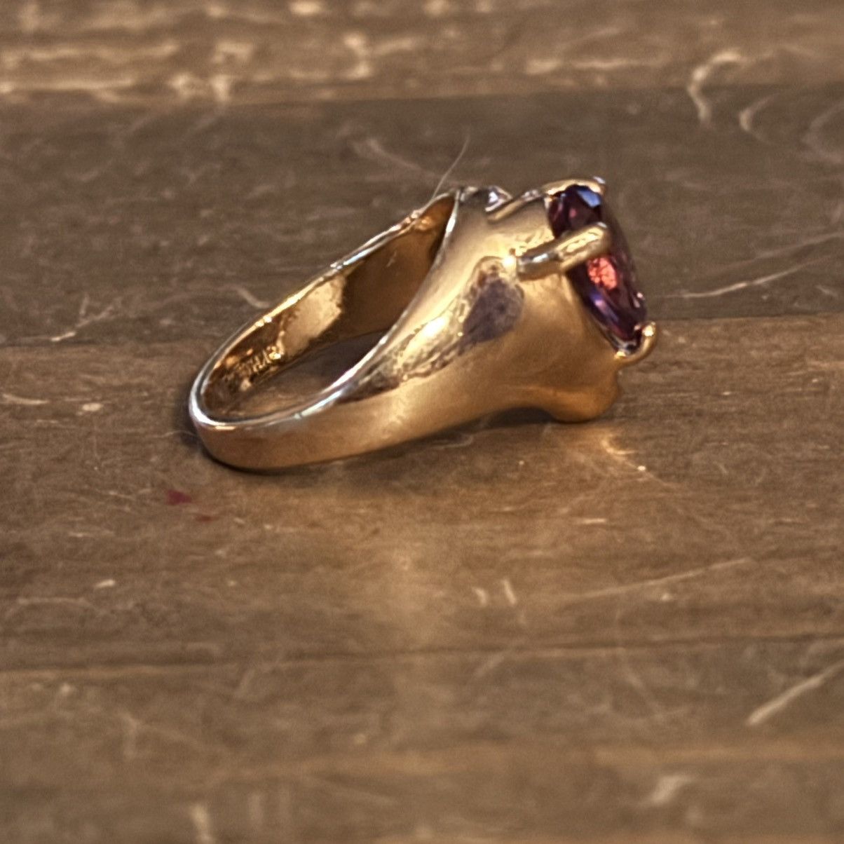 Vintage Vintage 18KHGE pink Tourmaline and crystals ring Size ONE SIZE - 6 Thumbnail