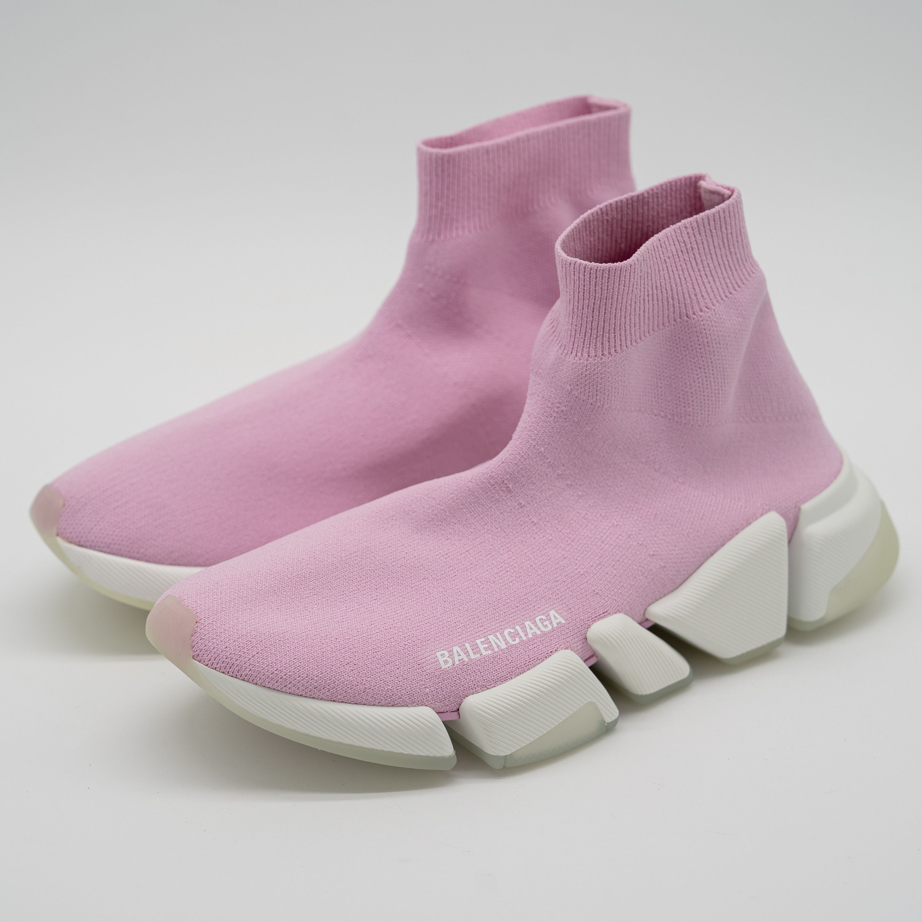 Balenciaga 39 EU / 9 US Balenciaga Speed 2.0 Sneakers Pink High Sock Size US 9 / IT 39 - 1 Thumbnail