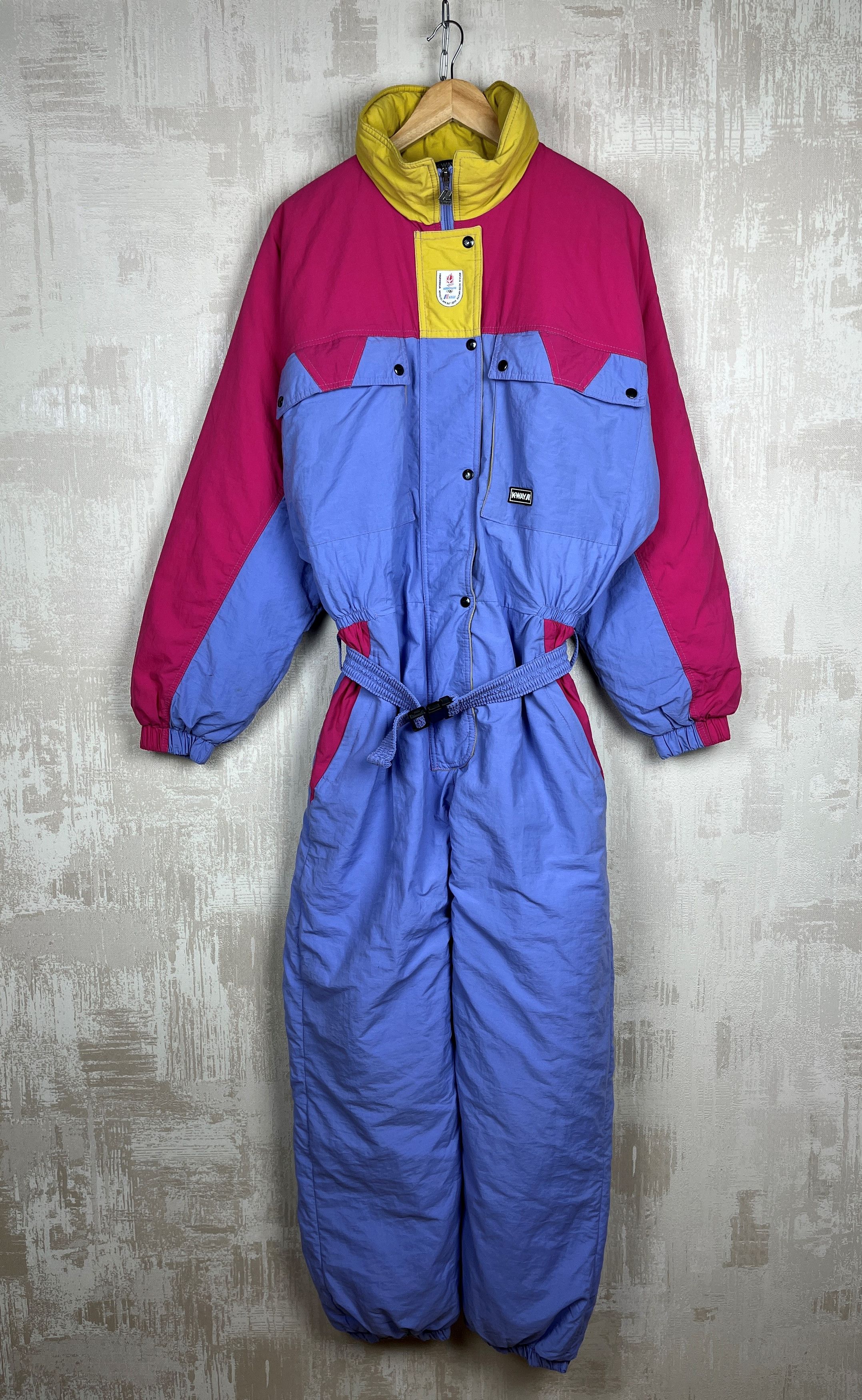K-Way 90's K-WAY Albertville 1992 Winter Olympics Vintage Ski Suit Size US L / EU 52-54 / 3 - 4 Thumbnail
