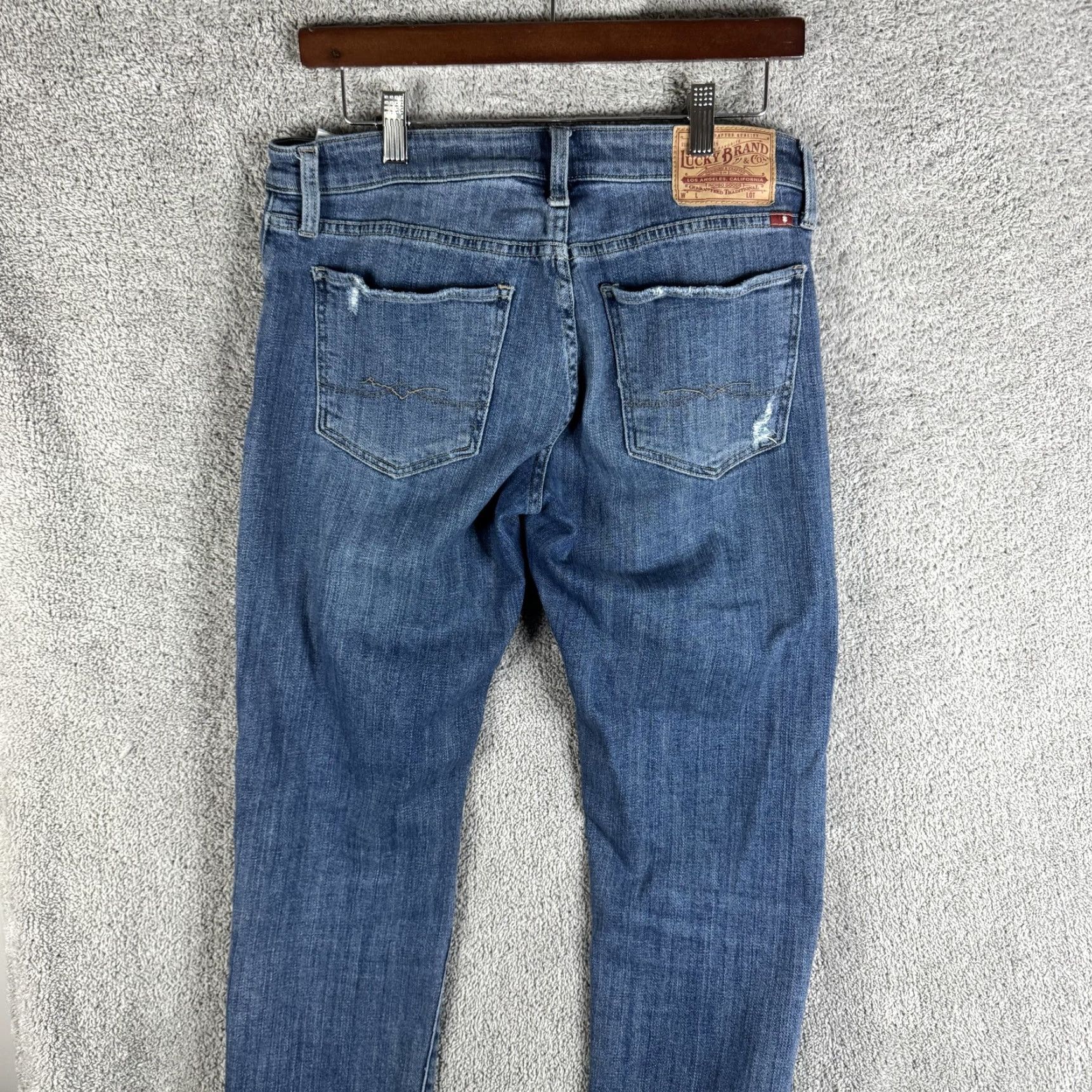 Lucky Brand Lucky Brand Sienna Slim Boyfriend Jeans Womens 4/27 Blue Mid Rise Distressed Jeans Size 27" / US 4 / IT 40 - 7 Thumbnail
