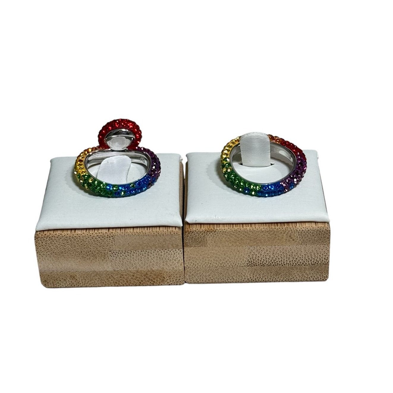 Swarovski Swarovski Atelier Tigris ring Set (2)size52/6 Rhodium plated Size ONE SIZE - 8 Thumbnail