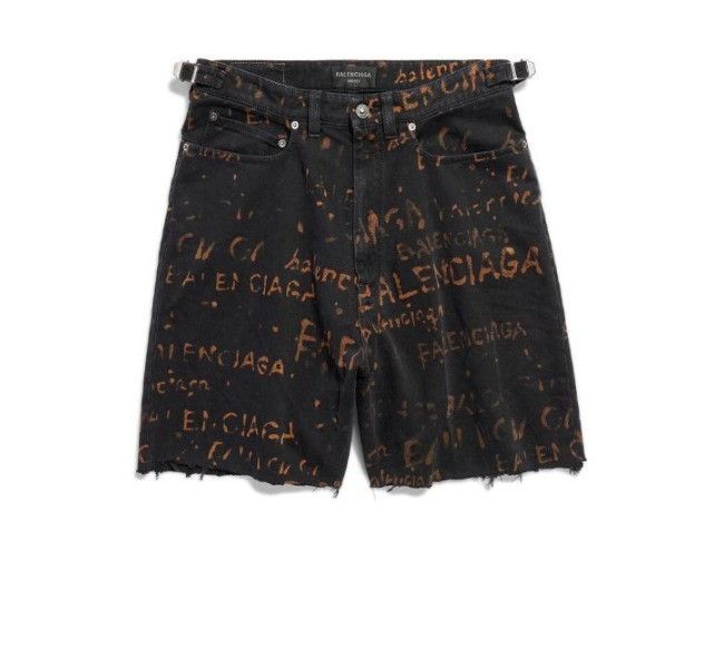 Balenciaga o1tr1nto0426 Skater Shorts in Pitch Black Size 25" / US 0 / IT 36 - 1 Preview