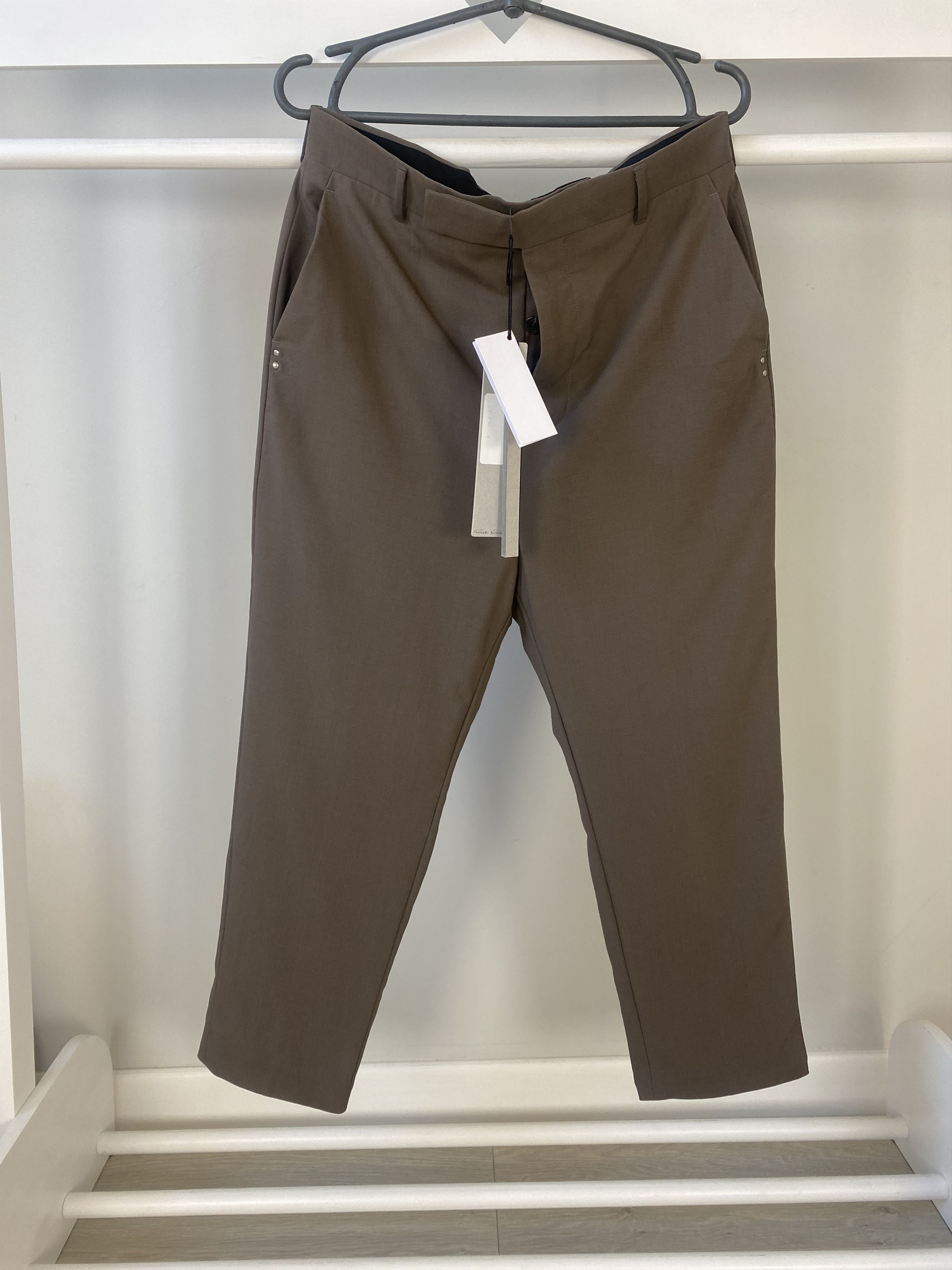 Rick Owens Astaires Cropped Woven Pants Dust Color Size US 30 / EU 46 - 1 Thumbnail