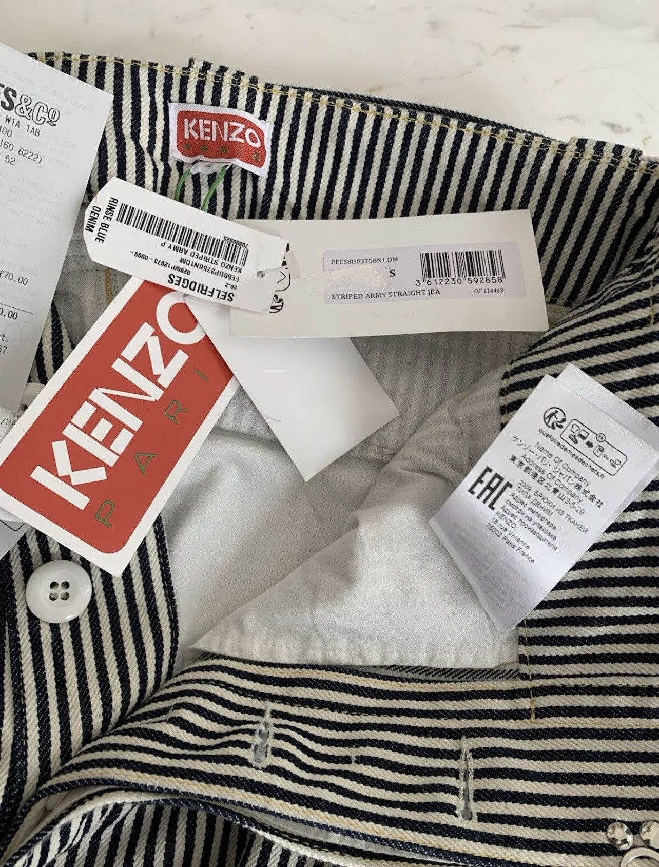 Kenzo KENZO ARMY GENDERLESS STRAIGHT JEANS JAPANESE DENIM SMALL Size US 30 / EU 46 - 10 Thumbnail