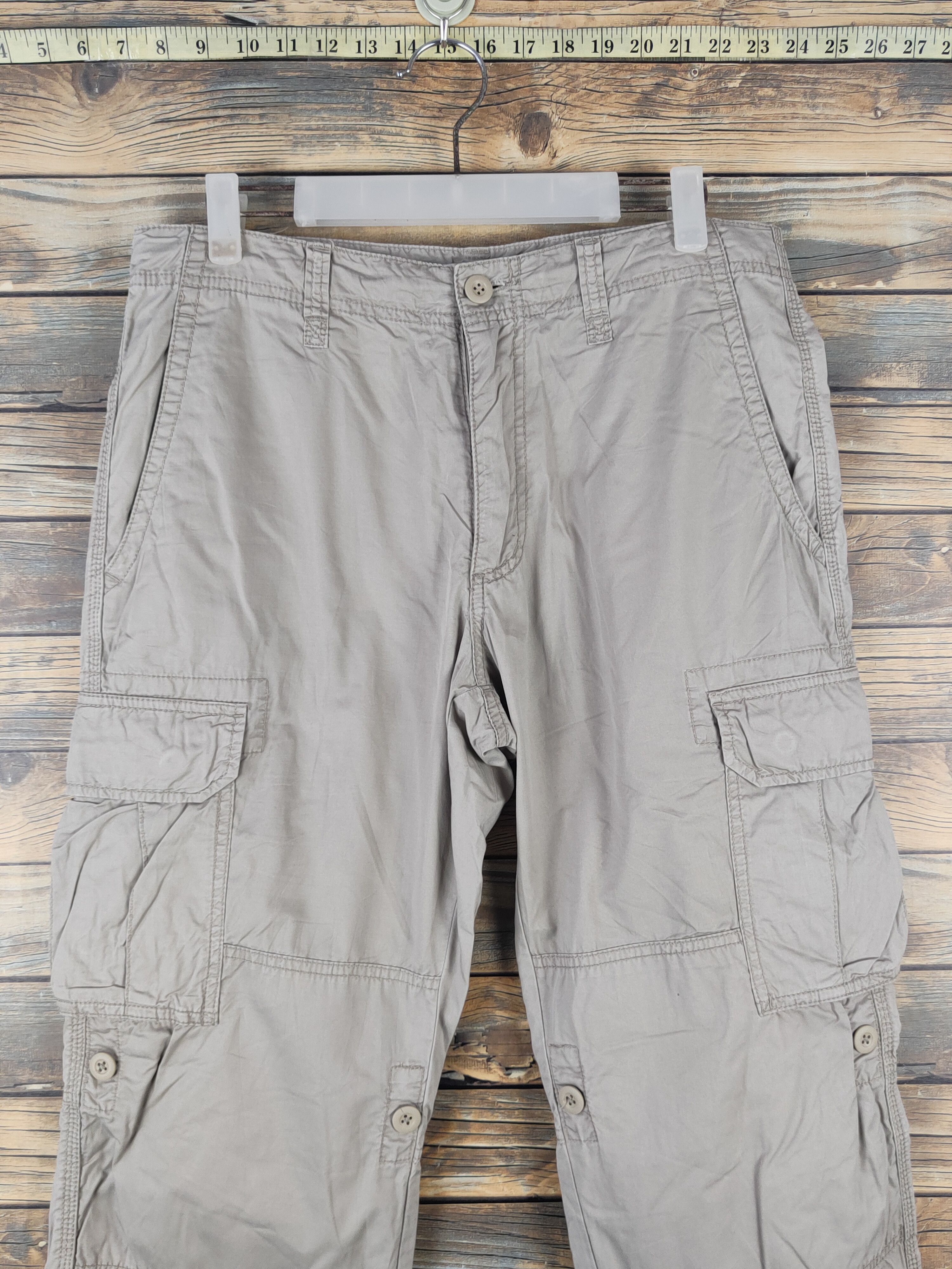 Japanese Brand DL Uniqlo Ivory Multipocket Tactical Cargo Pants #1513 Size US 32 / EU 48 - 2 Thumbnail