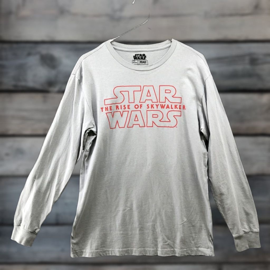 Mad Engine Star Wars Graphic Long Sleeve T Shirt Mens M Rise Of Skywalker Crewneck Gray Size US M / EU 48-50 / 2 - 1 Thumbnail