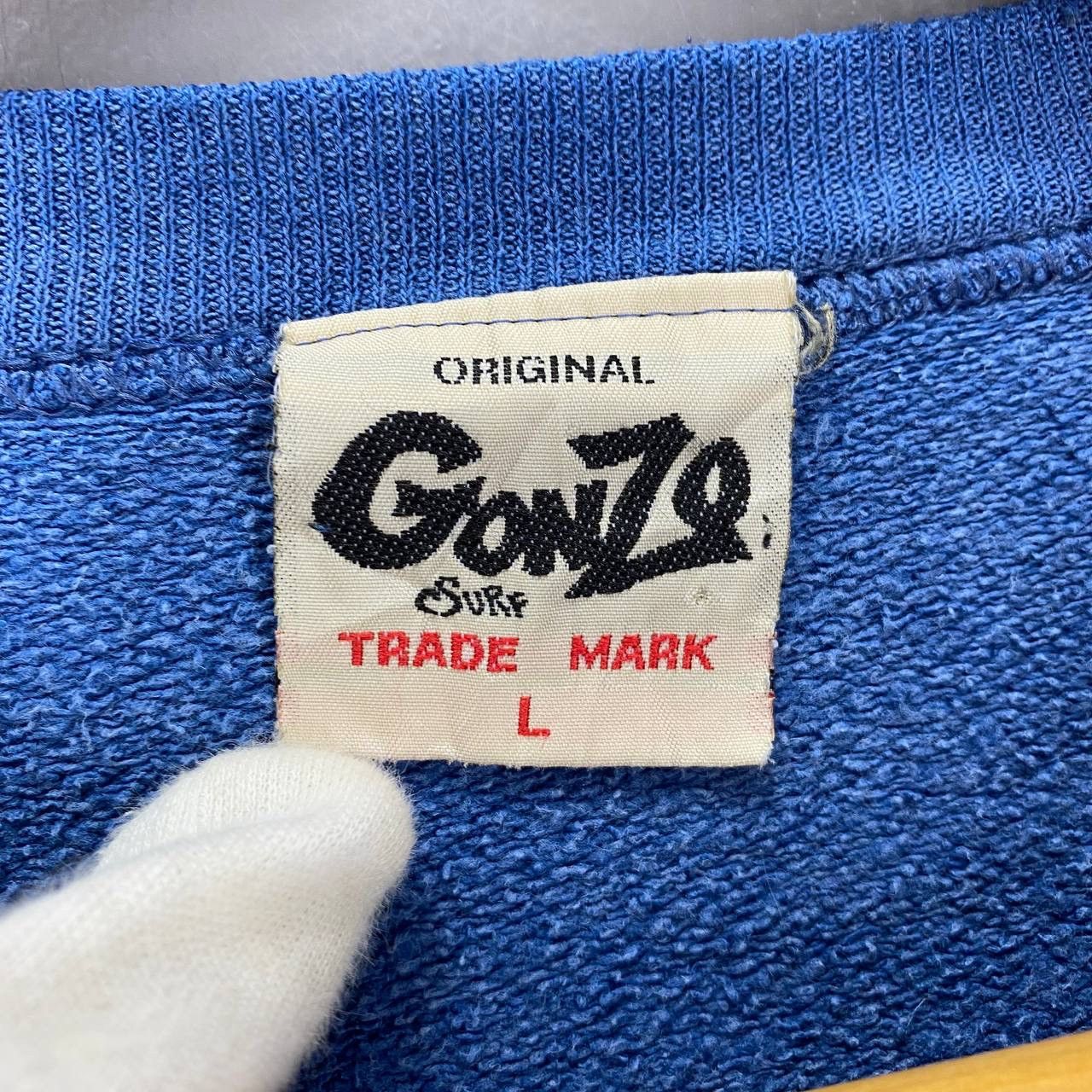 Japanese Brand 90s Vintage GONZO SURF Made In Japan Sweatshirt #2173/20 Size US L / EU 52-54 / 3 - 4 Thumbnail