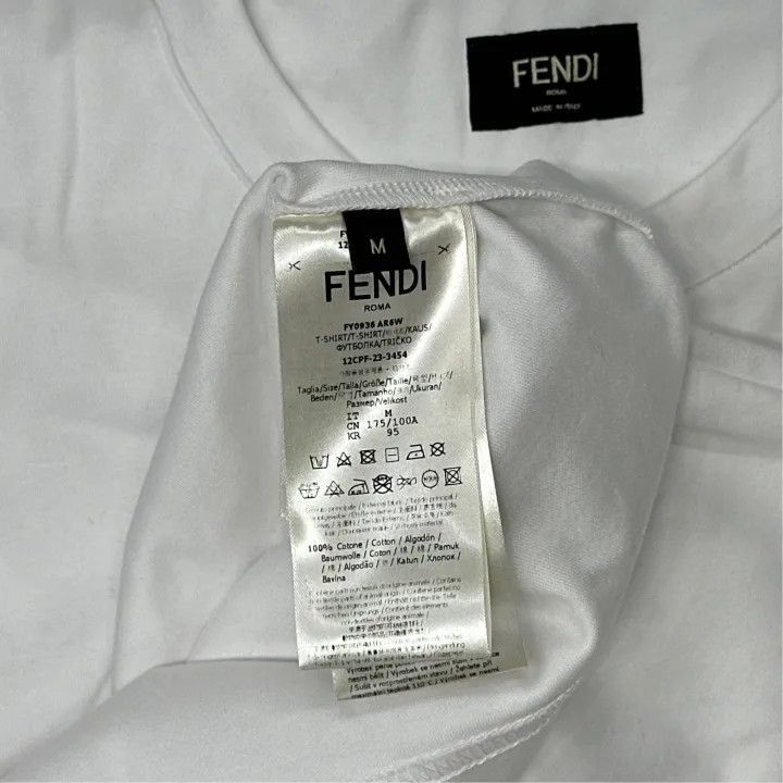 Fendi Fendi White Loose Fit Short Sleeve T-Shirt -2507 Size US M / EU 48-50 / 2 - 3 Thumbnail