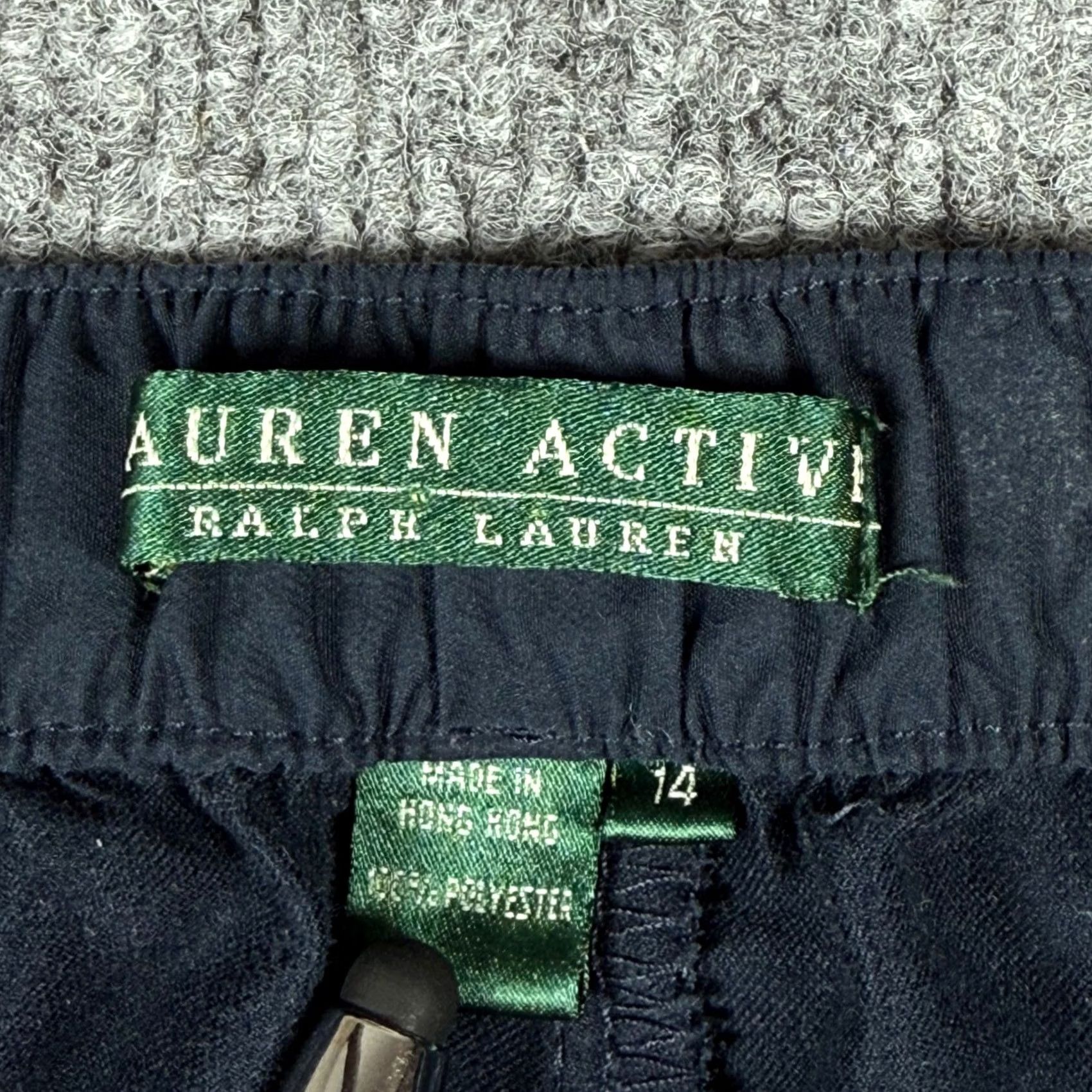 Ralph Lauren Lauren Ralph Lauren Active Track Pants Women 14 Navy Blue Pockets Elastic Waist Slit 30 Inseam Athletic Casual Athleisure Size 36" / US 14 / IT 50 - 6 Thumbnail
