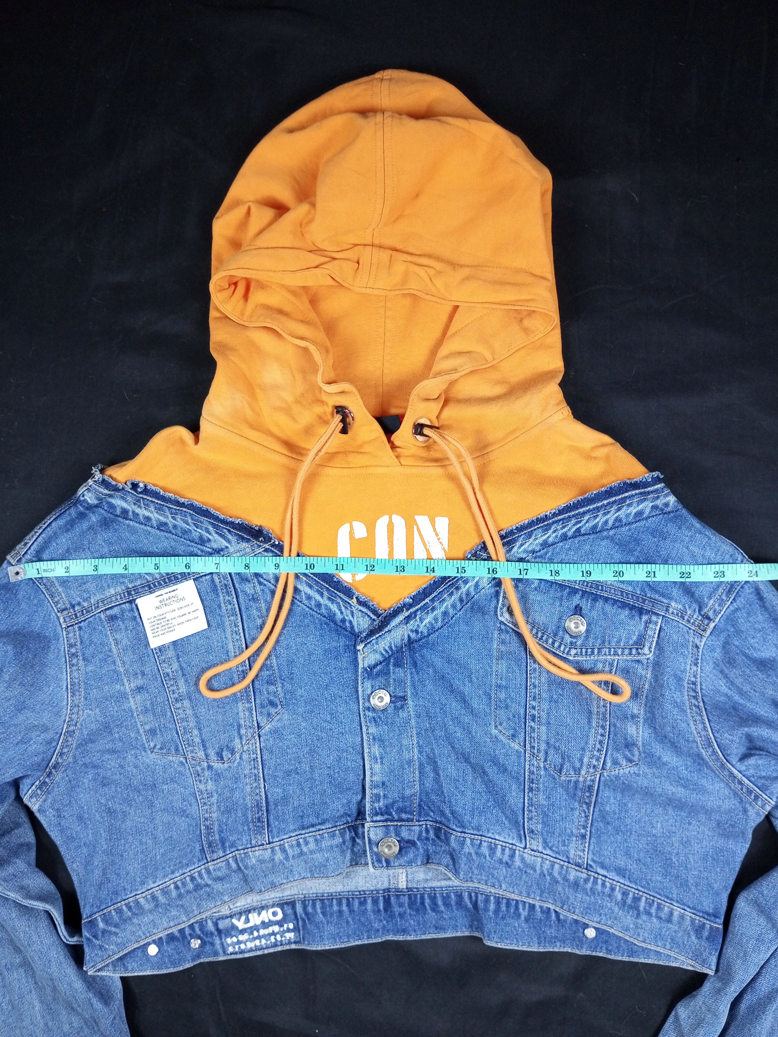 Hysteric Glamour ONLY Denmark Crop Top Denim Hoodie Size S / US 4 / IT 40 - 7 Thumbnail