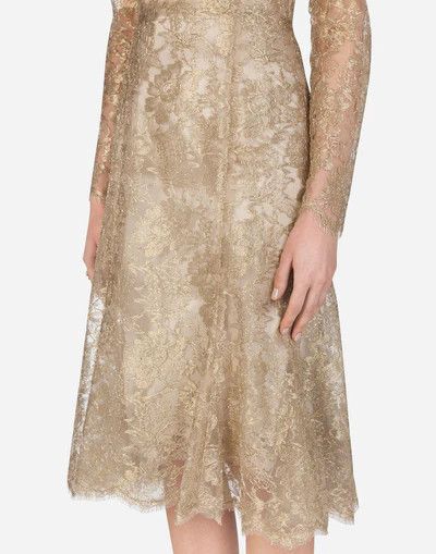 Dolce & Gabbana o1y0825 Midi Dress in Gold Size XS / US 0-2 / IT 36-38 - 3 Thumbnail