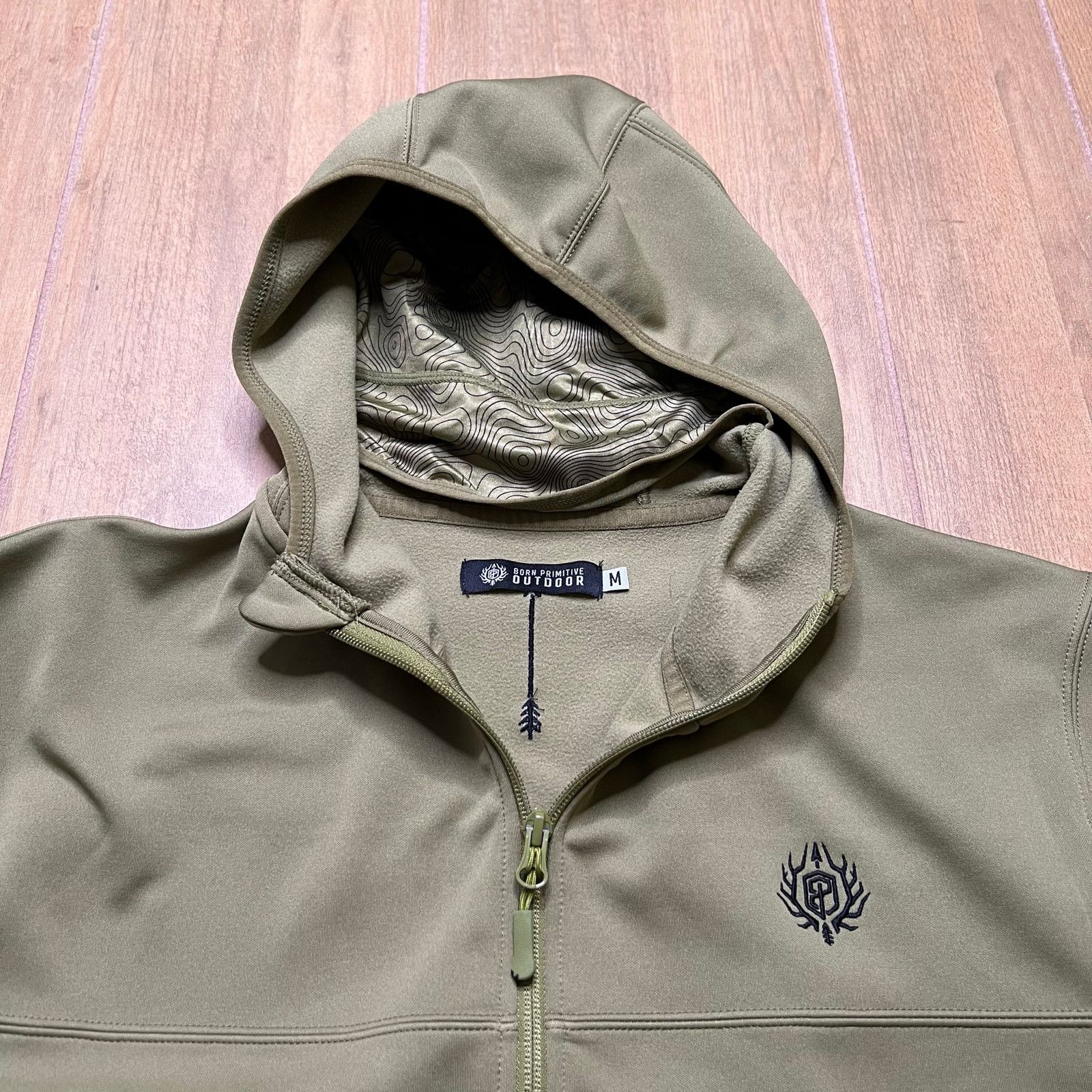 Vintage Born Primitive Hoodie Jacket Green Full Zip Performance M Size US M / EU 48-50 / 2 - 10 Thumbnail