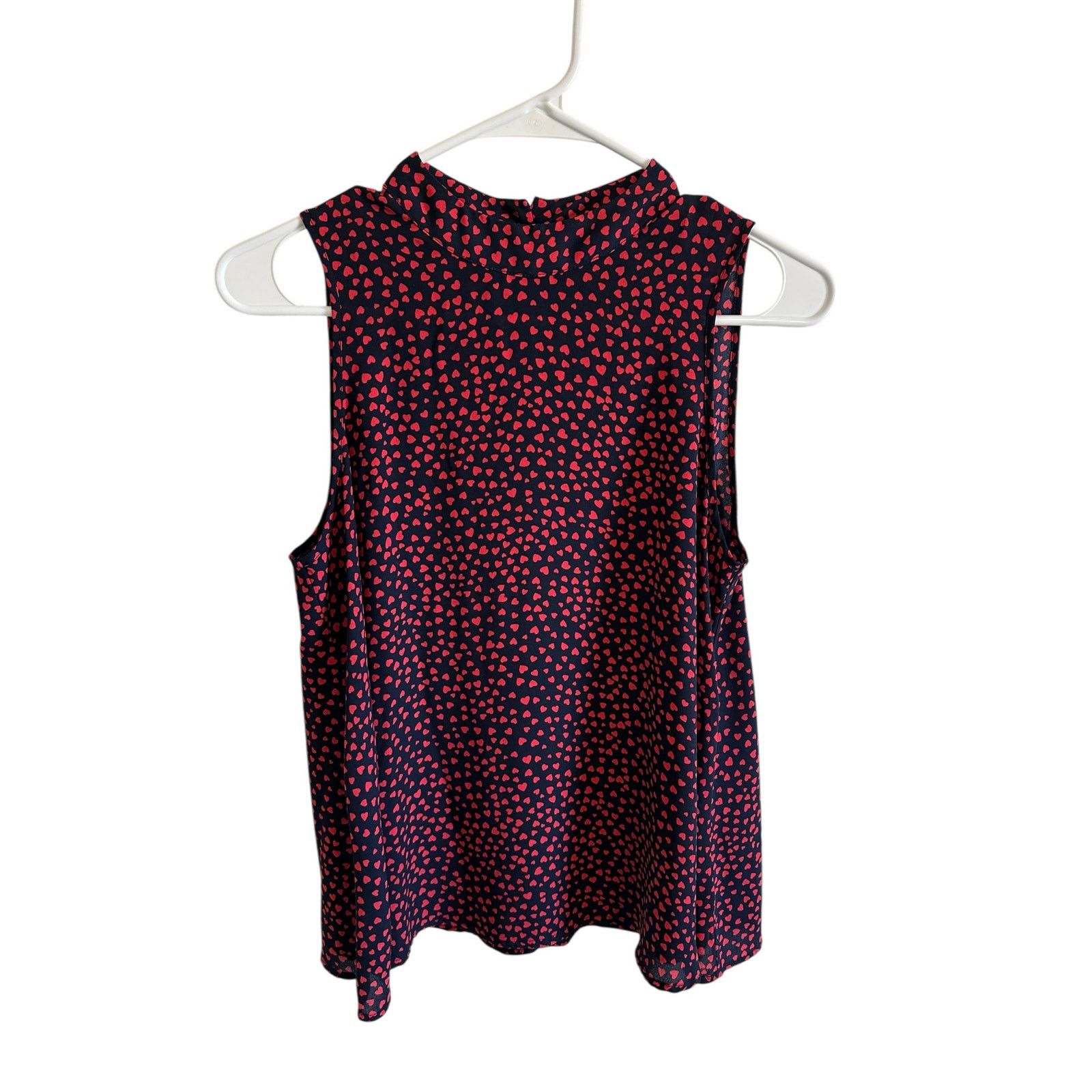 Other Womens Small Red Black Heart Print High Neck Sleeveless Tank Size S / US 4 / IT 40 - 4 Thumbnail