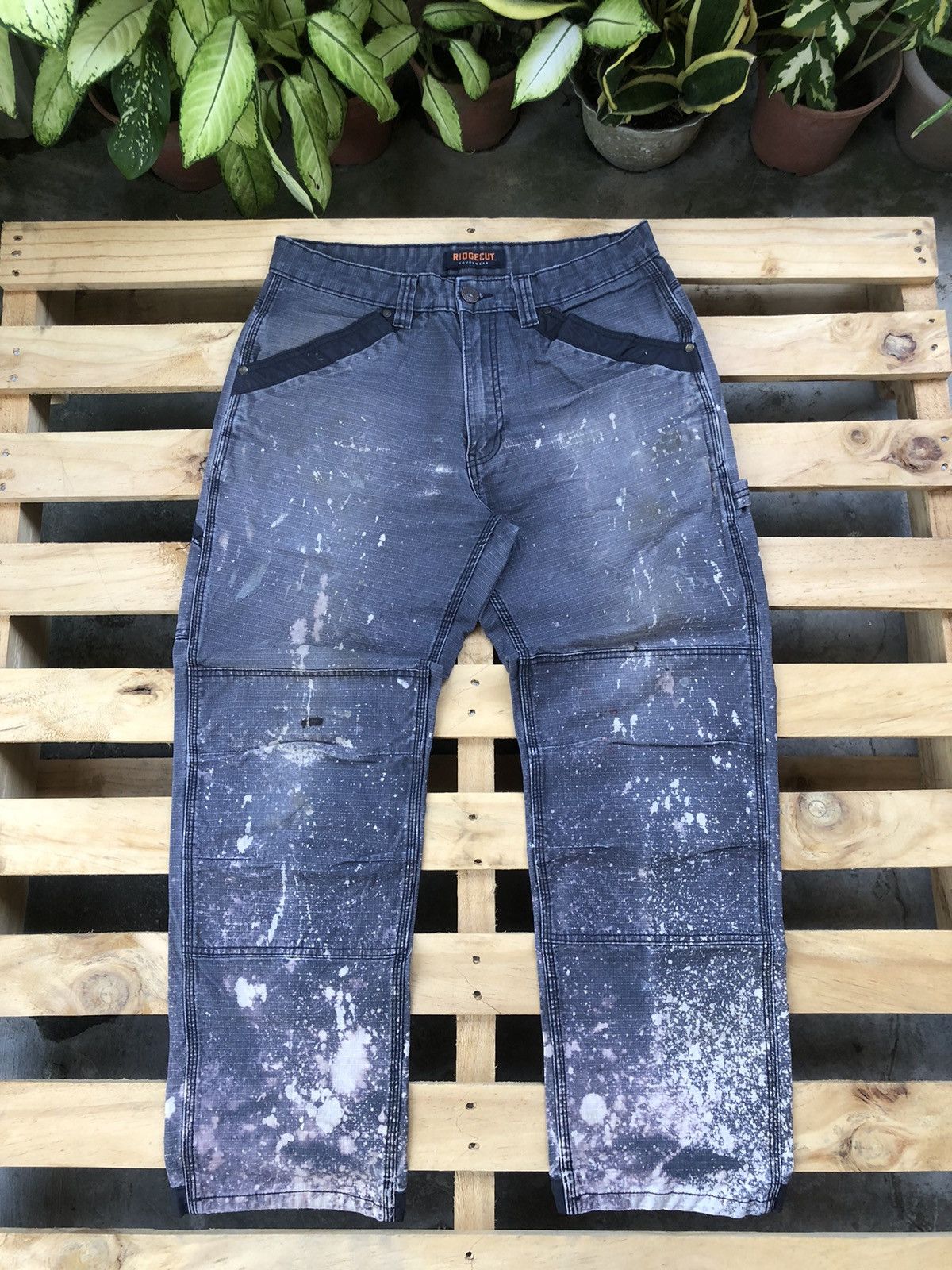 Carhartt × Japanese Brand × Vintage Vintage Ridgecut Toughwear Acid Wash Carpenter Pants Size US 34 / EU 50 - 1 Thumbnail