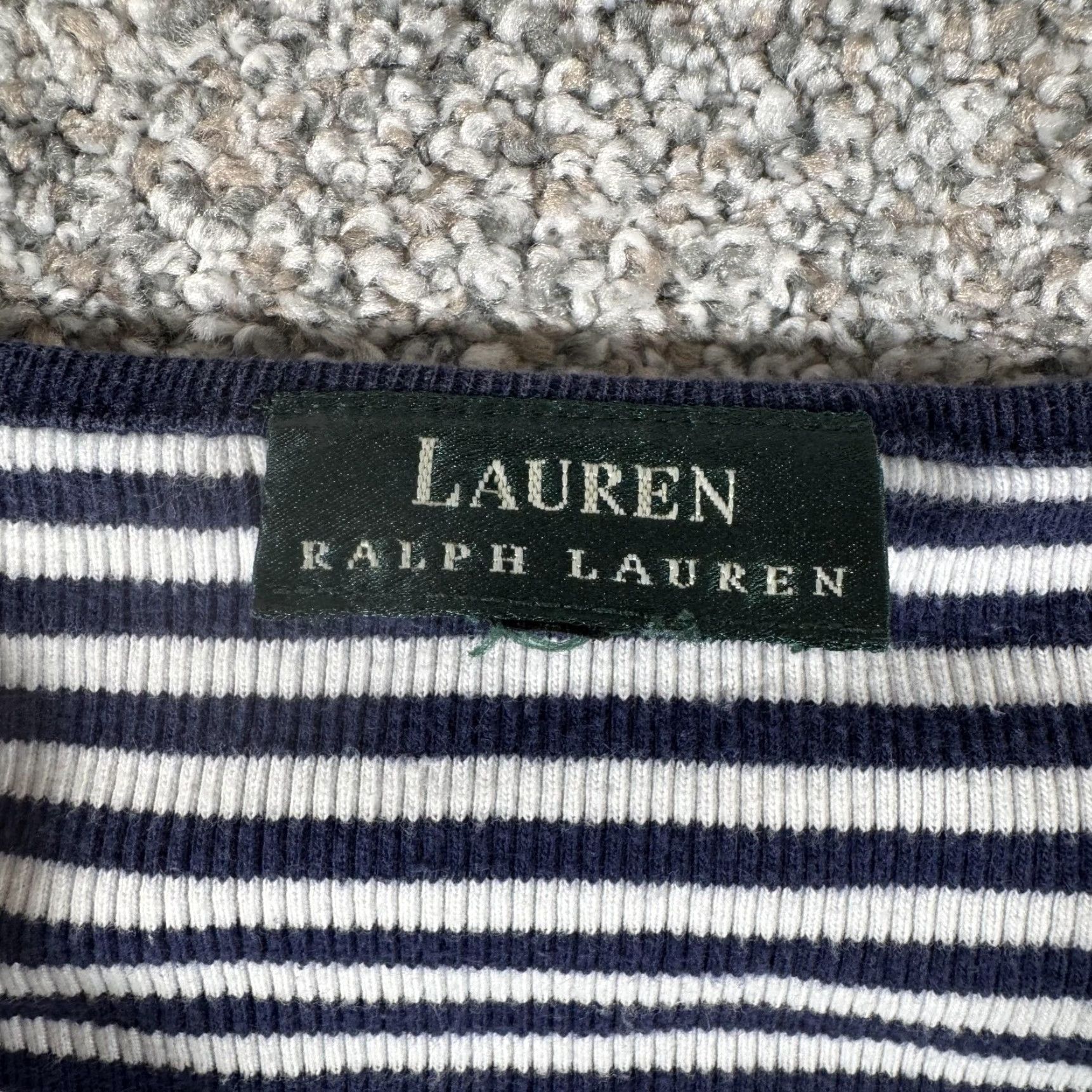 Ralph Lauren VINTAGE Lauren Ralph Lauren Shirt M Henley Ribbed Nautical Preppy Parisian Bella Swann Size M / US 6-8 / IT 42-44 - 5 Thumbnail
