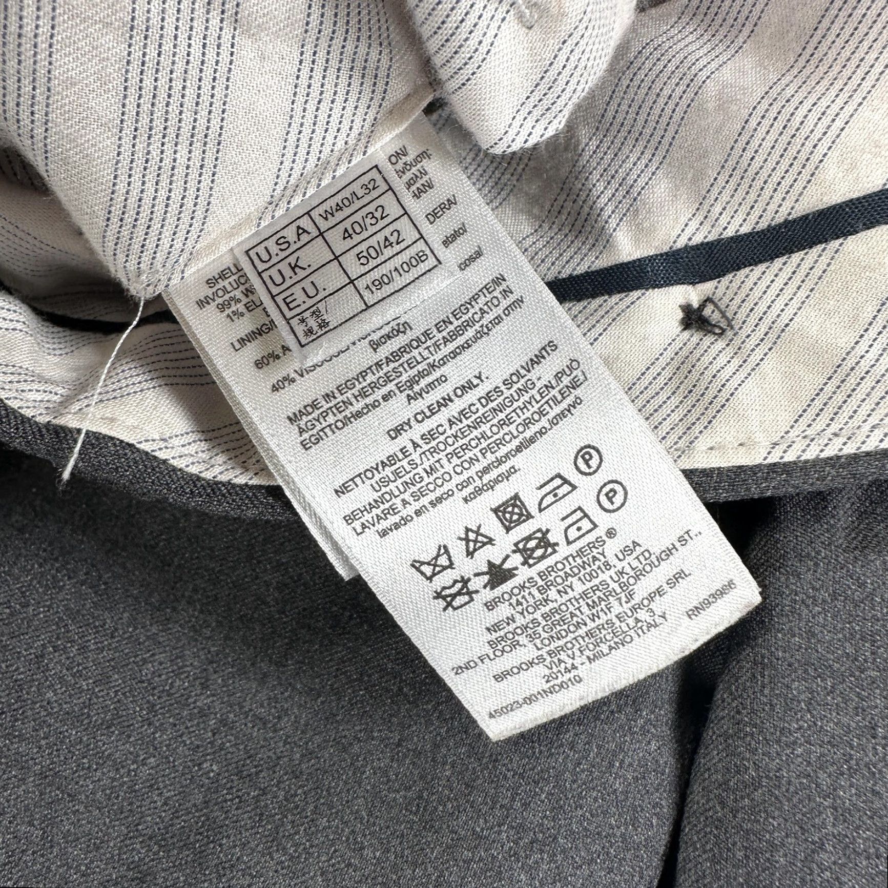 Brooks Brothers Brooks Brothers Dress Pants Mens 40x32 Gray BrooksFlex Regent Fit Stretch Wool Size US 40 / EU 56 - 3 Thumbnail
