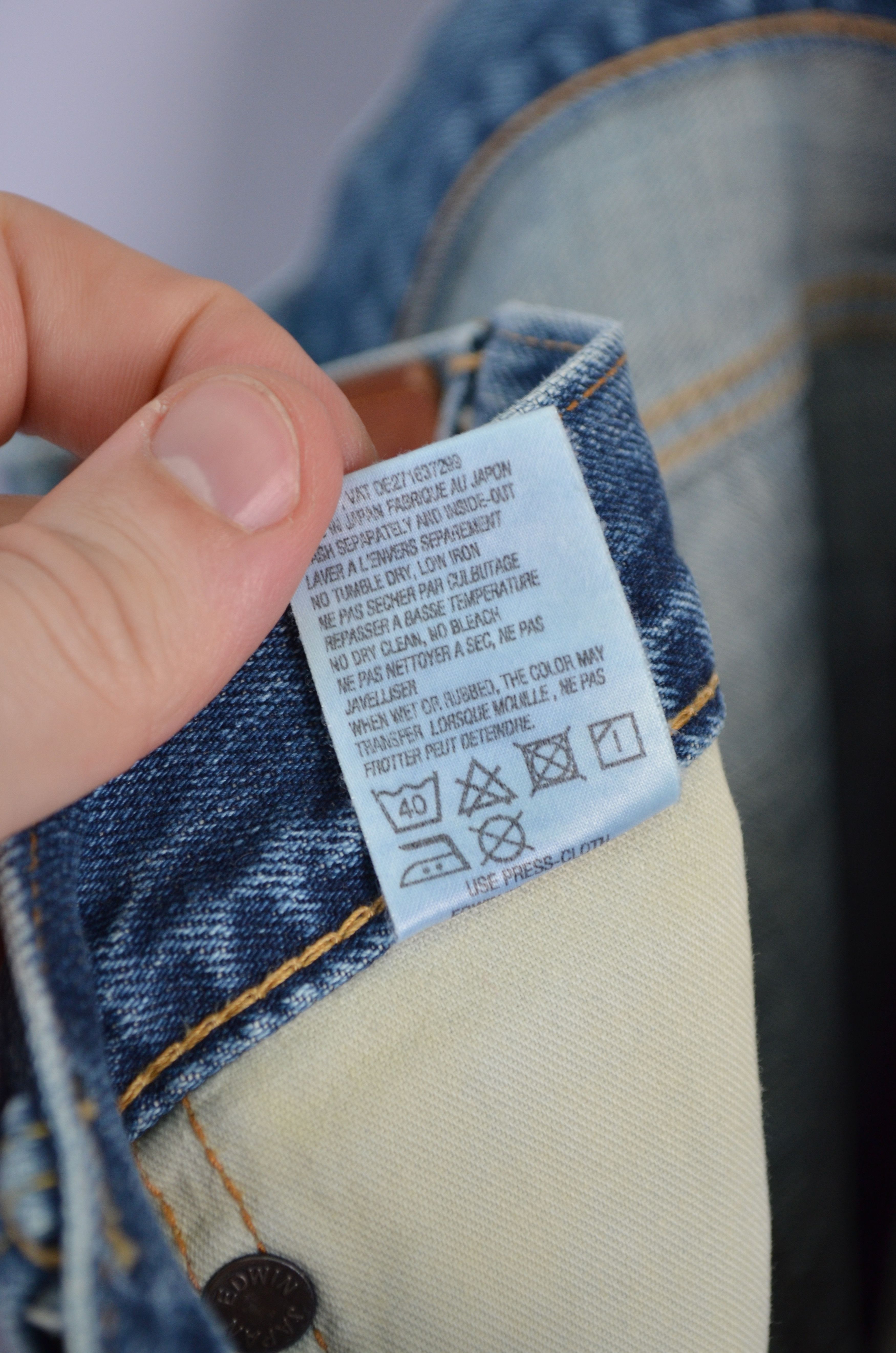 Designer × Edwin Edwin 53RV Rainbow Selvedge Denim Blue Jeans Size W31 L33 Size US 31 - 13 Thumbnail