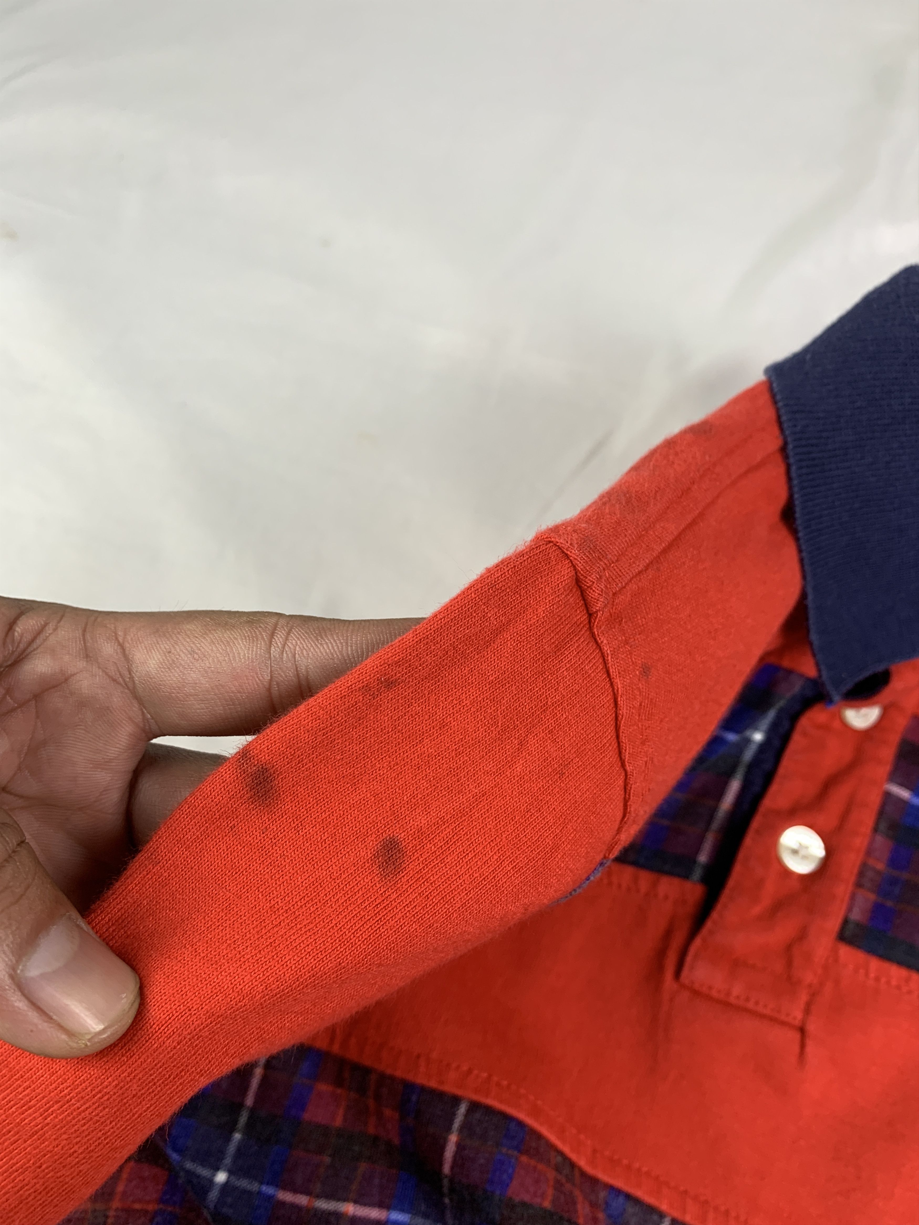Tommy Hilfiger Tommy Hilfiger Red Patchwork Spell out Baby Polo (XS) Size XS / US 0-2 / IT 36-38 - 11 Thumbnail