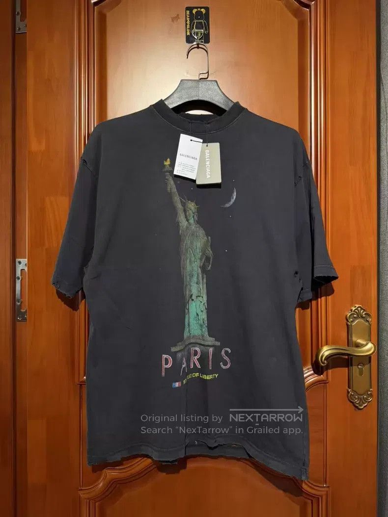 Balenciaga Balenciaga Liberty Goddess Short Sleeve T-Shirt Size US S / EU 44-46 / 1 - 1 Thumbnail