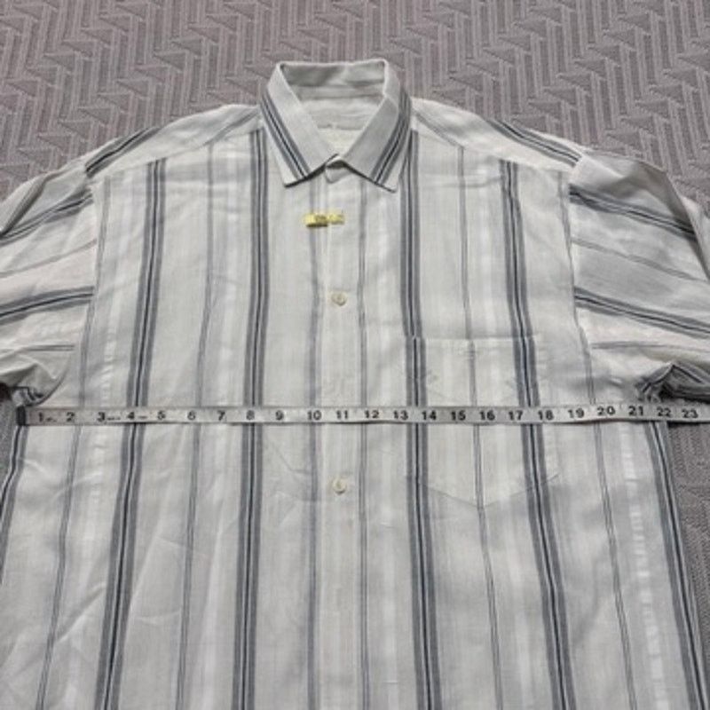 Other Daniel Sawyer Sport cream striped linen button down size M Size US M / EU 48-50 / 2 - 8 Thumbnail