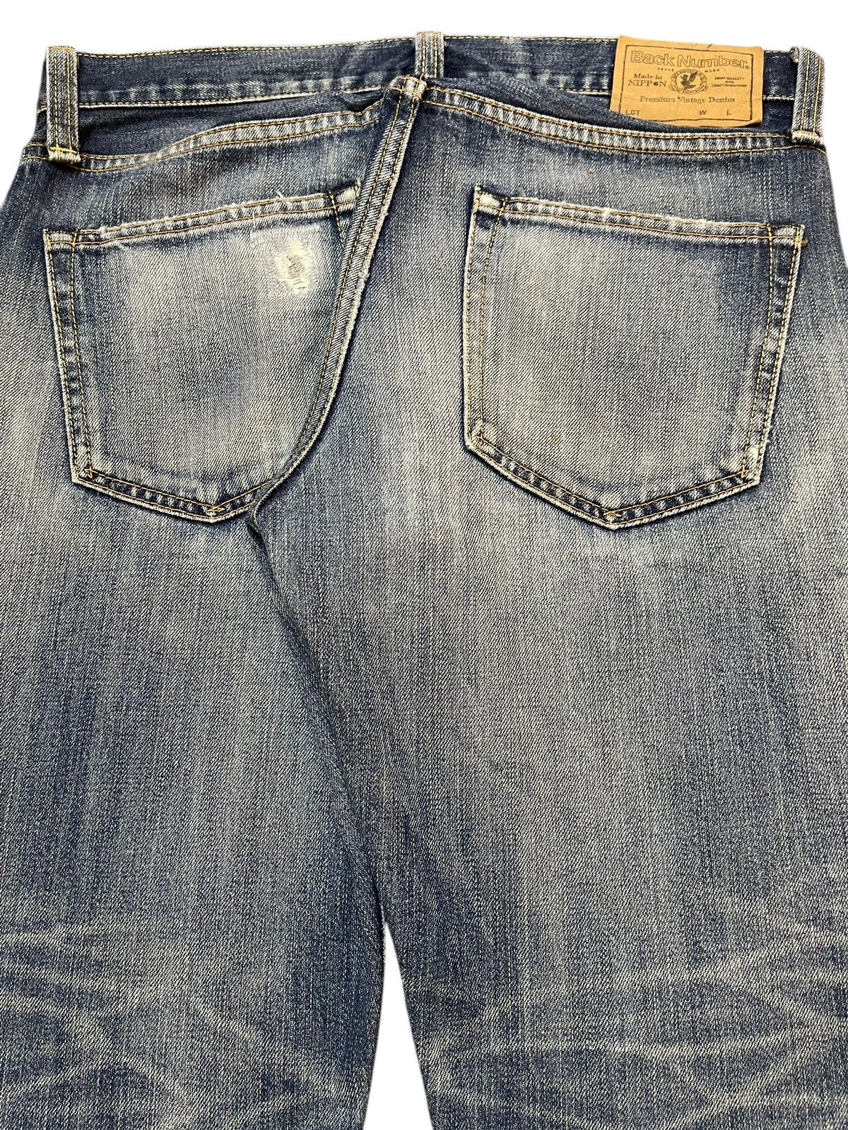 14th Addiction Vintage Japanese Brand Faded Wash Distressed Style Jeans Size US 31 - 6 Thumbnail