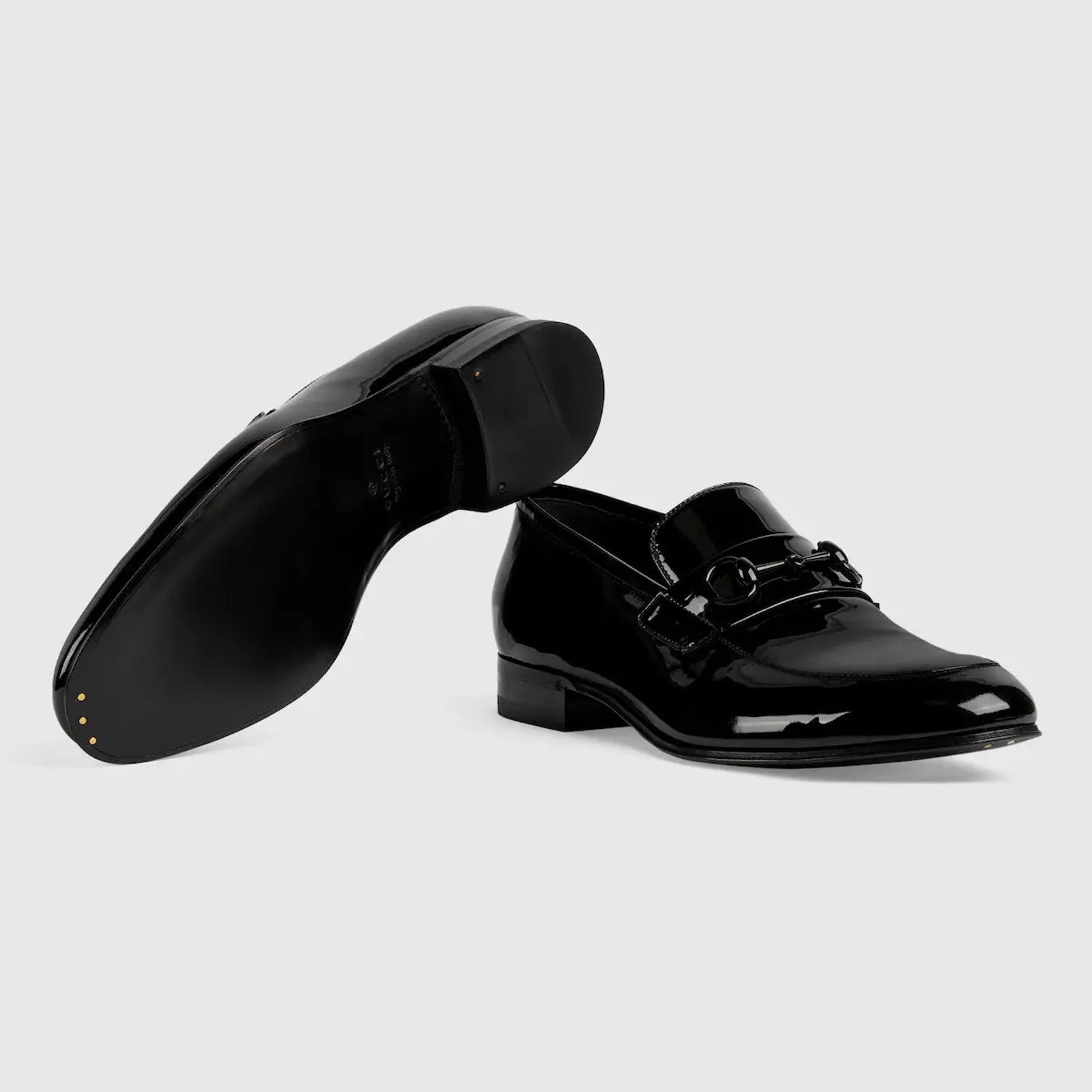 Gucci Gucci Mens Ed Black Patent Leather Horsebit Loafer US 14 Size US 14 / EU 47 - 11 Thumbnail