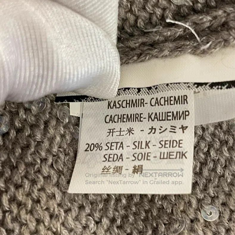 Brunello Cucinelli Brunello Cucinelli Gray Sequined Cashmere Maxi Dress Size M / US 6-8 / IT 42-44 - 6 Thumbnail