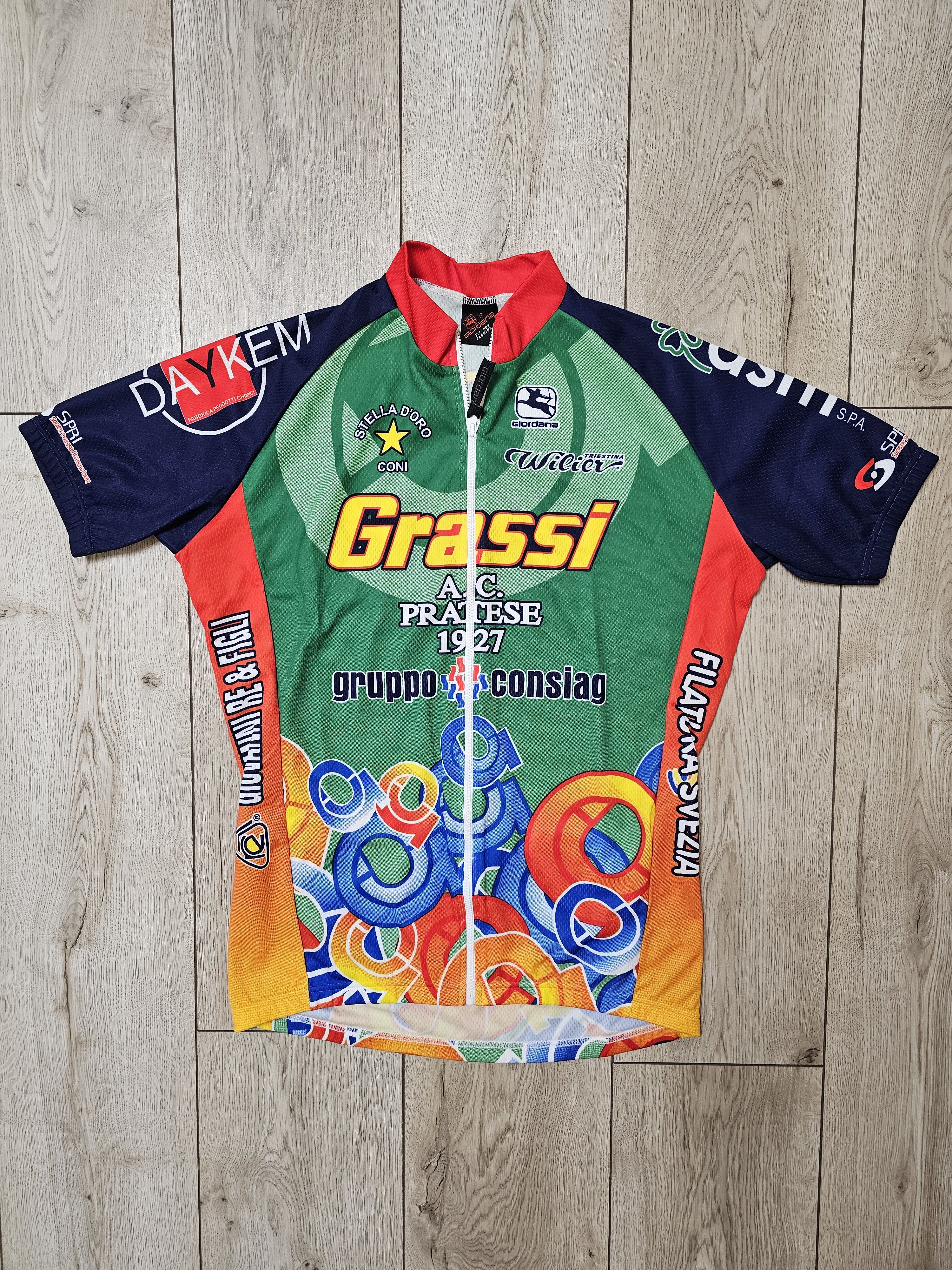 Vintage GRASSI CYCLING JERSEY ITALIA CYCLING TEAM JERSEY ITALY Size US XL / EU 56 / 4 - 1 Thumbnail