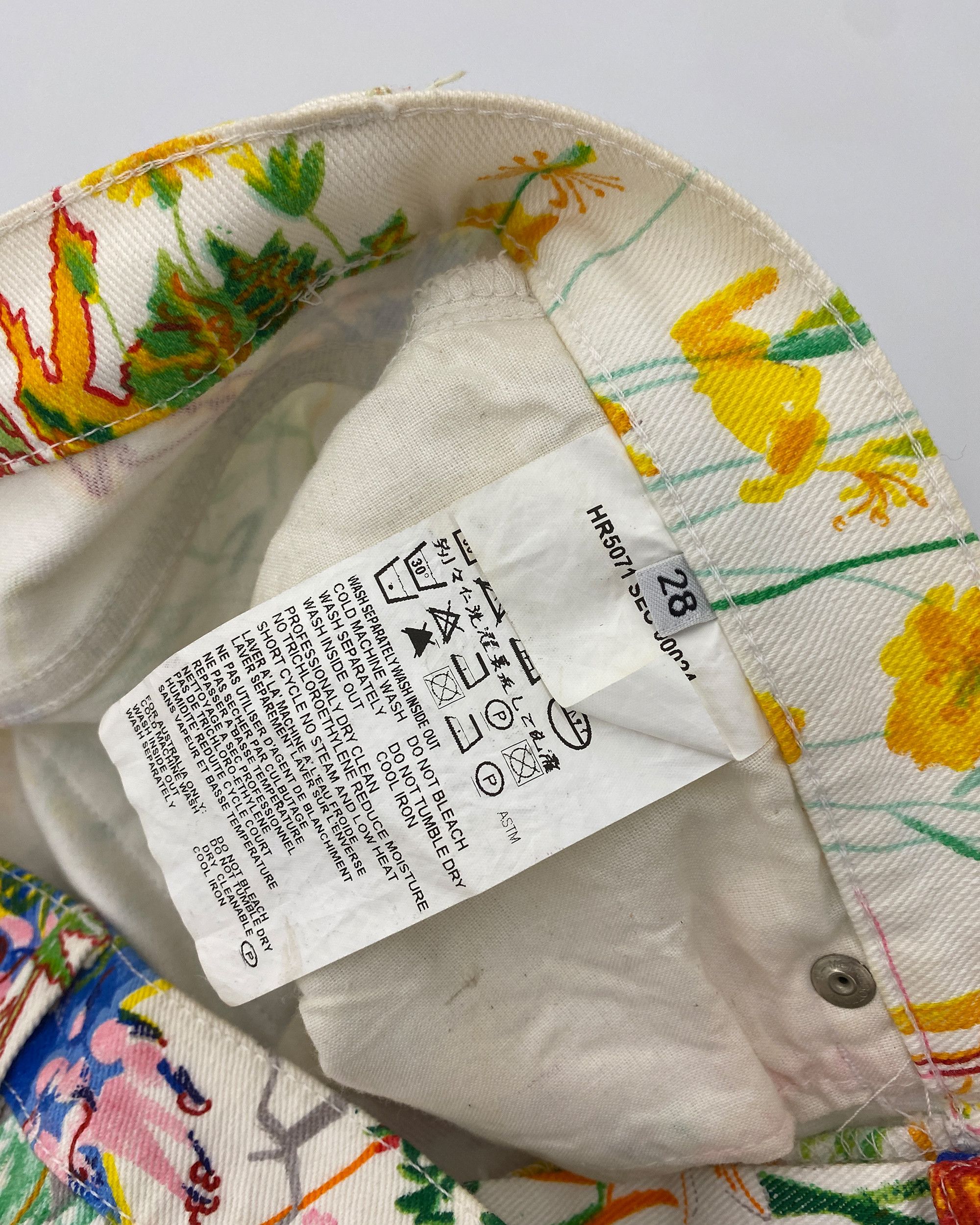 Helmut Lang SS2005 Swiss Flower Print Low Waist Denim Size 28" / US 6 / IT 42 - 7 Thumbnail