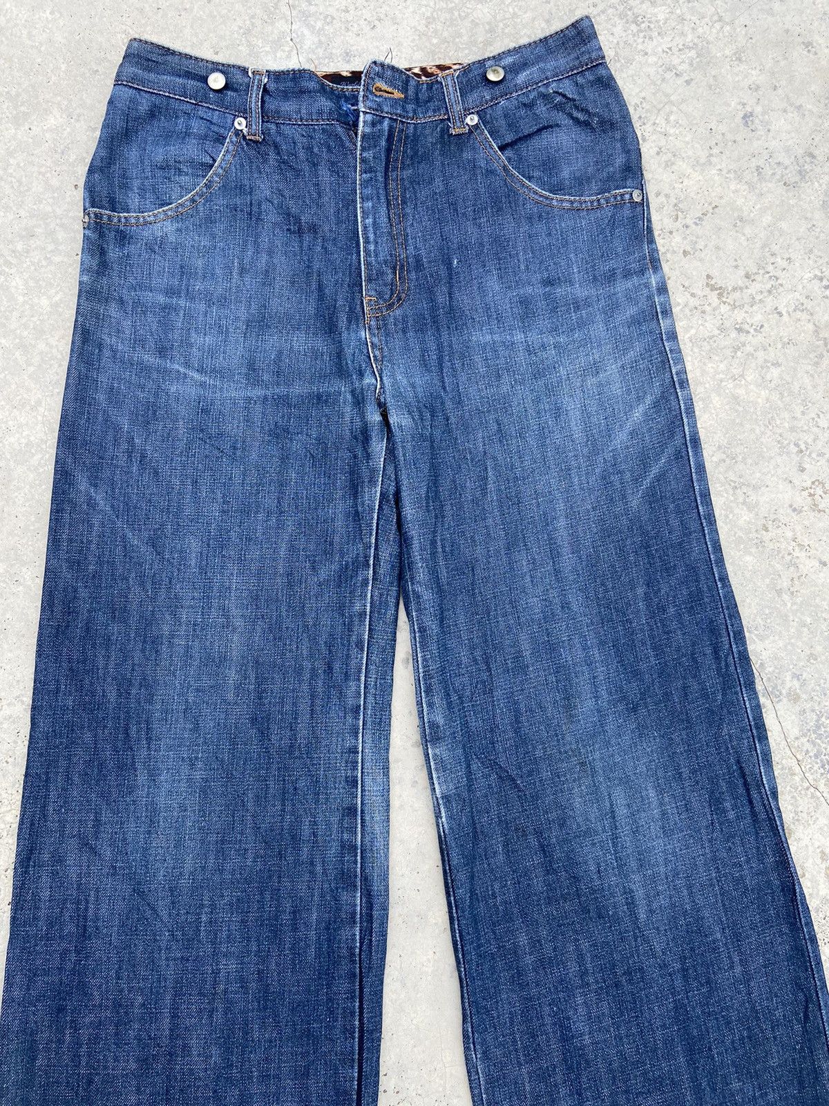14th Addiction World wide love jeans baggy flared jeans studded Size US 31 - 5 Thumbnail