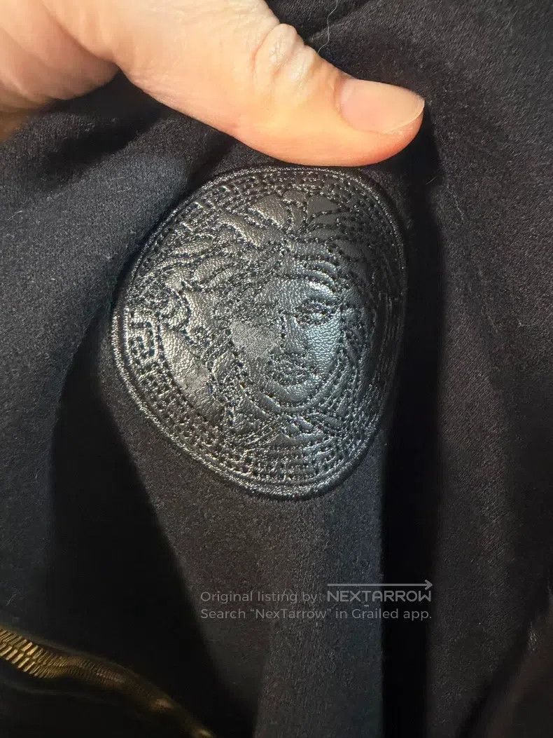Versace Versace Medusa patchwork leather sleeve jacket coat Size US XL / EU 56 / 4 - 9 Thumbnail