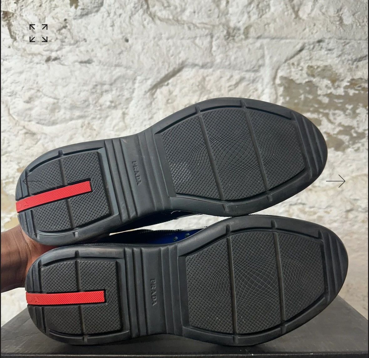 Prada Prada Americas Cup Navy Red Patent Black Sneaker Sz 8 Size US 8 / EU 41 - 1 Thumbnail