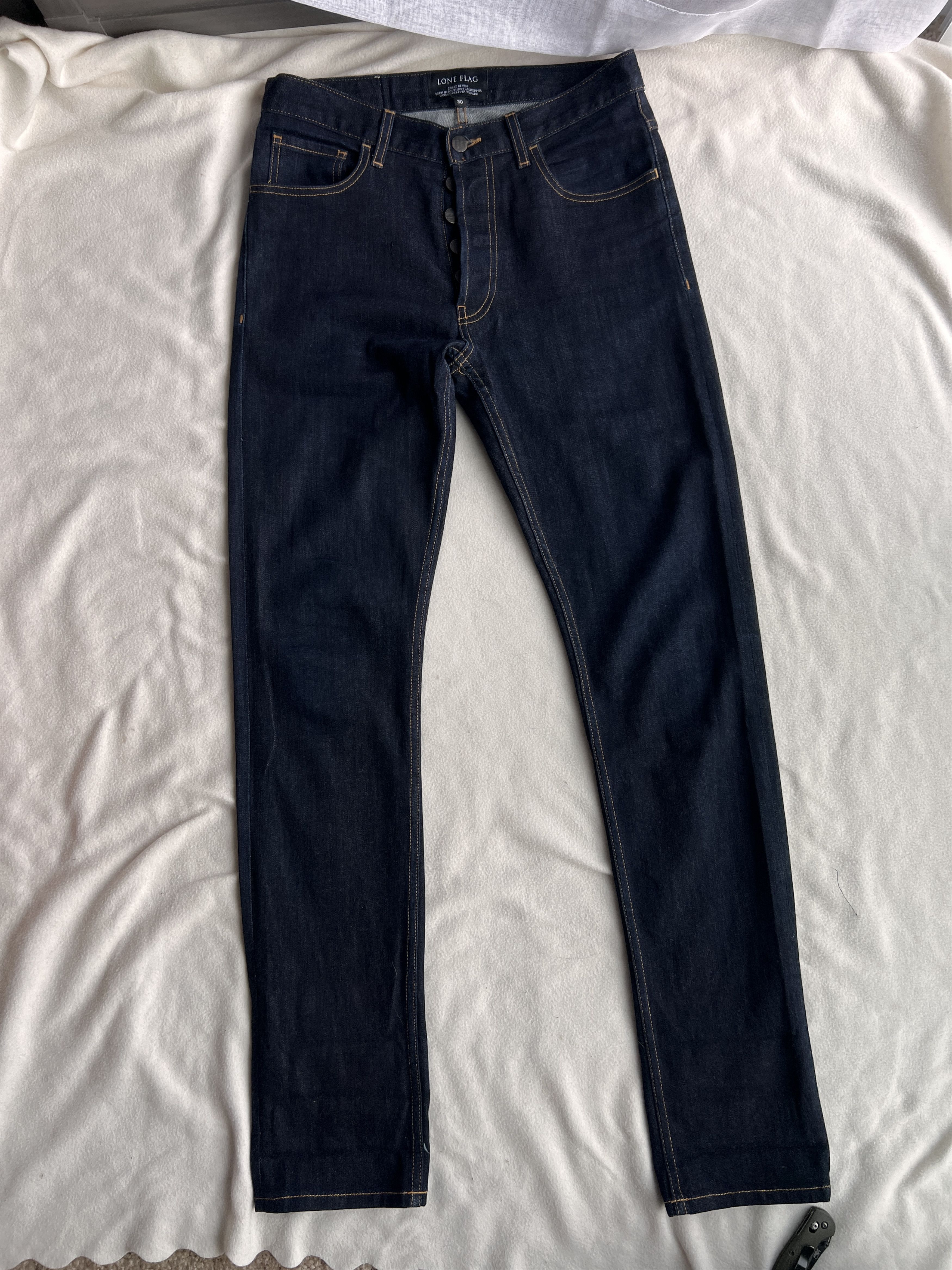 Lone Flag Lone Flag - Slim Taper Size 30 Raw Denim Size US 30 / EU 46 - 1 Thumbnail