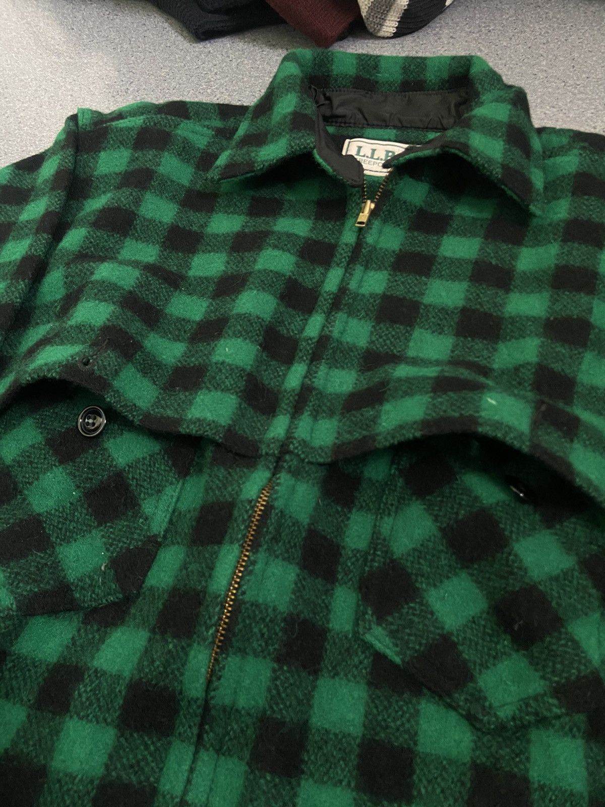 L.L. Bean × Vintage 1980s L.L. Bean Plaid Woll Jacket Size US L / EU 52-54 / 3 - 4 Thumbnail
