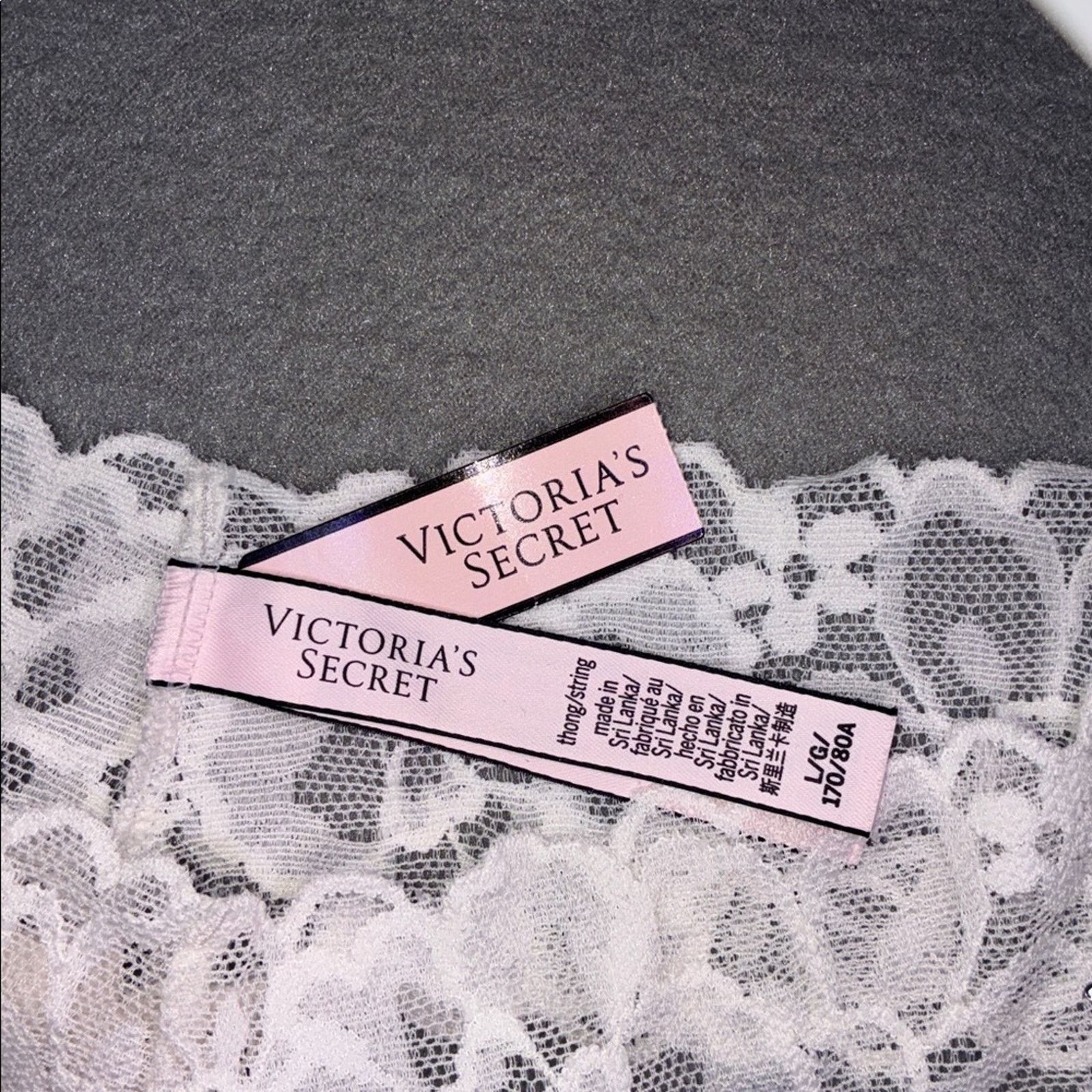 Victoria's Secret Victoria’s Secret Sexy Lace Thong Love Rhinestone NEW Size ONE SIZE - 3 Thumbnail