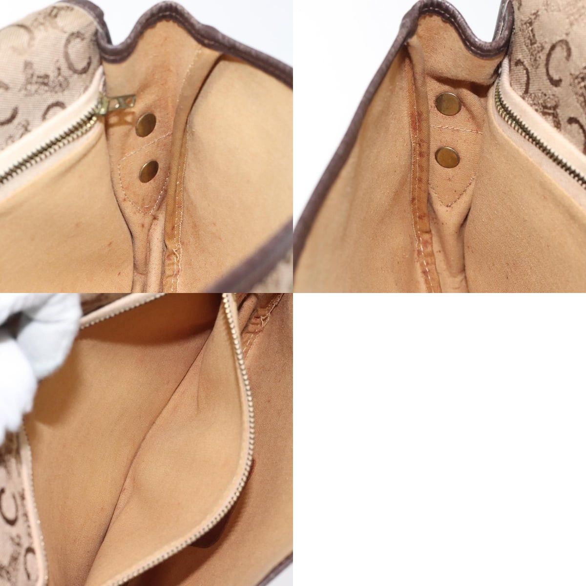 Celine CELINE C Sulky Shoulder Bag Canvas Brown Gold Size ONE SIZE - 12 Thumbnail
