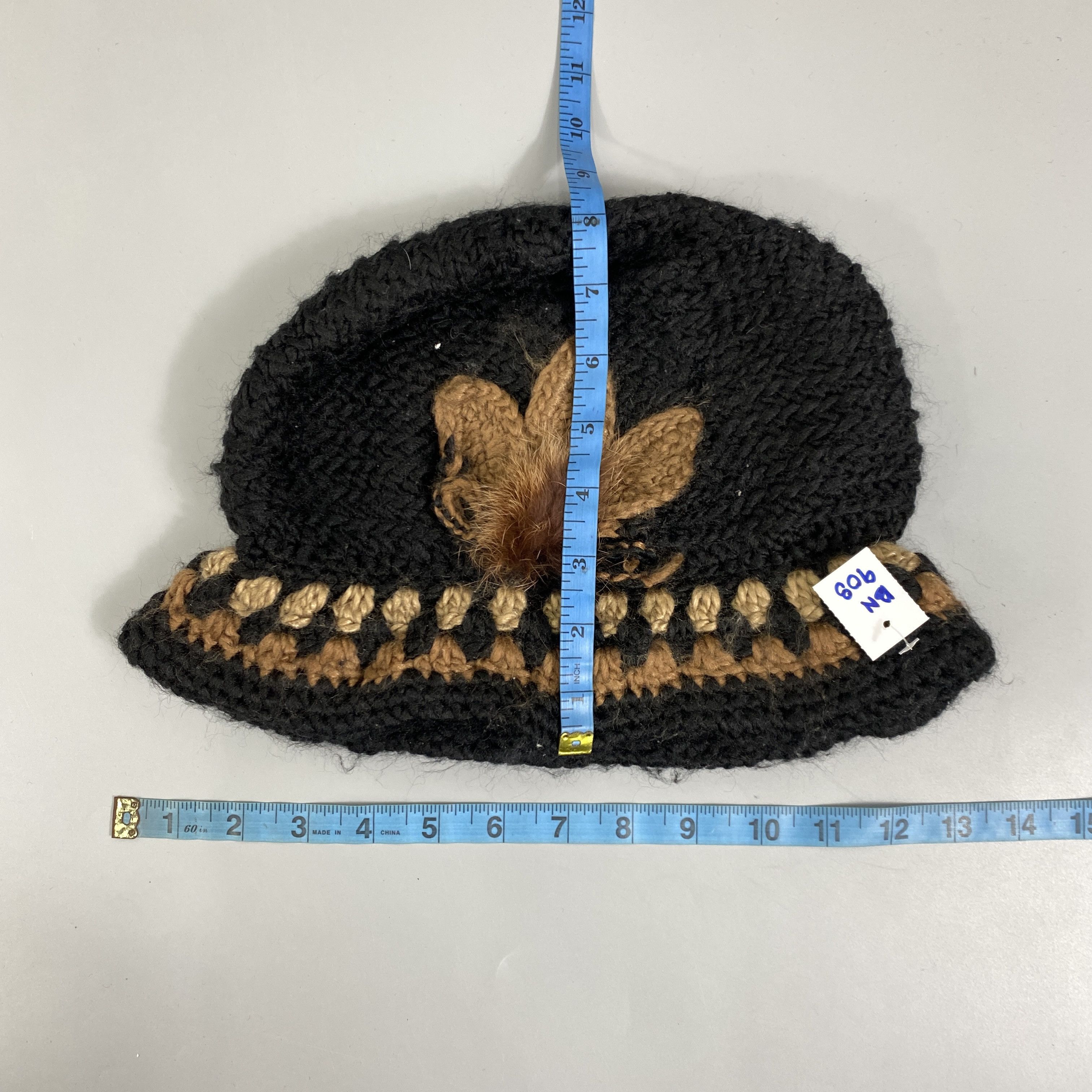 Japanese Brand Cloche Beanie Hat With Flowers -BN908 Size ONE SIZE - 6 Thumbnail