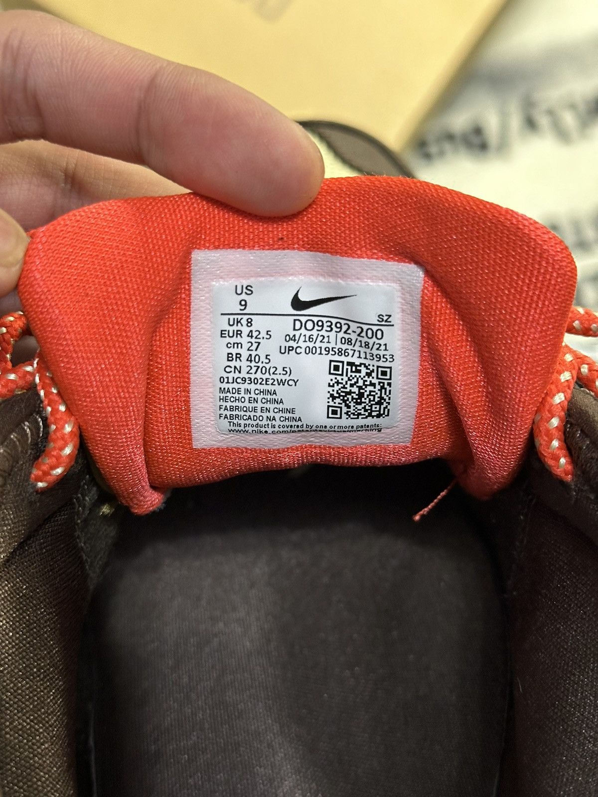Nike × Travis Scott Nike Air Max 1 Travis Scott Cactus Jack Baroque Brown Size US 9 / EU 42 - 6 Thumbnail