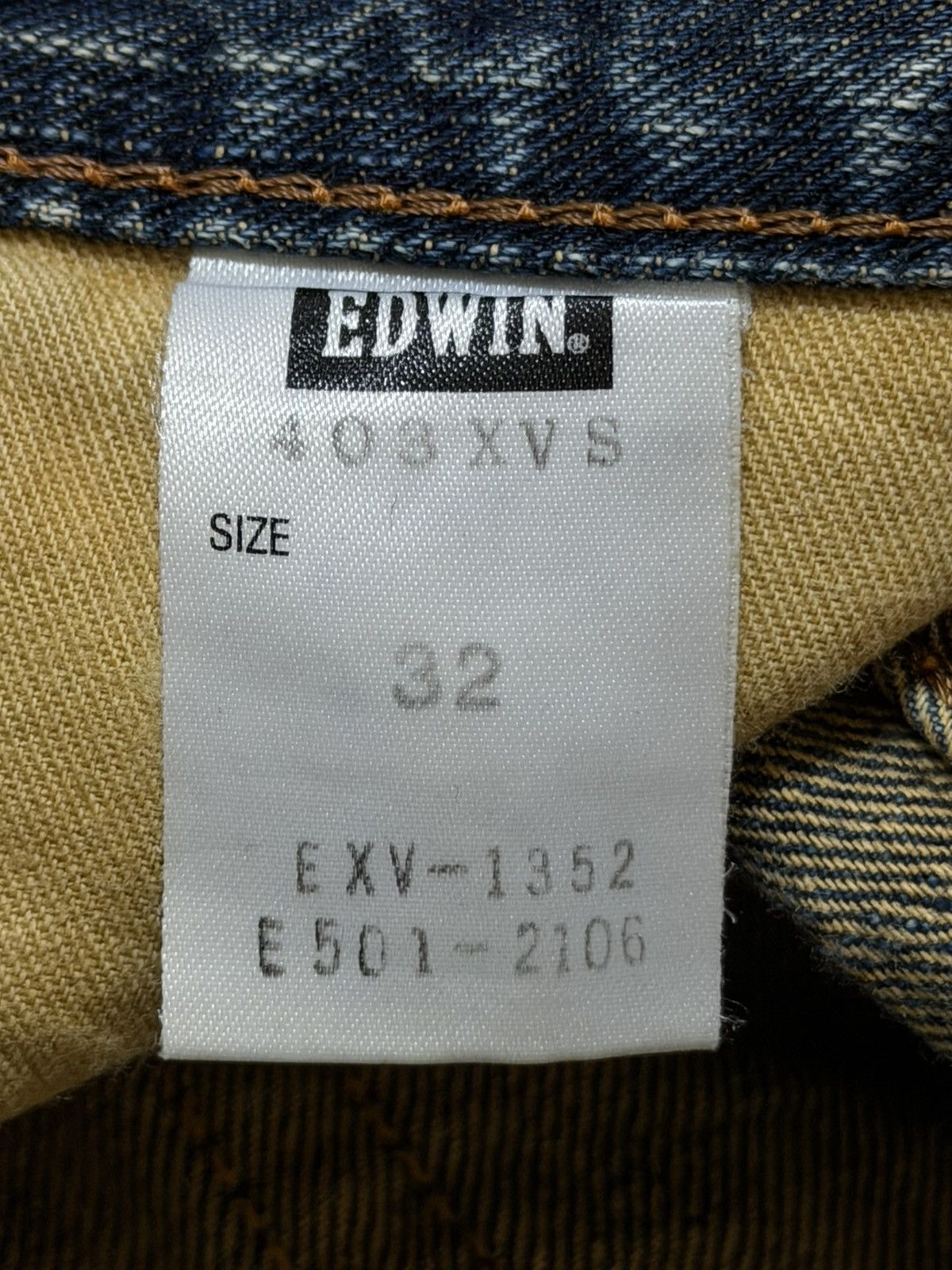 Edwin Vintage 90s Edwin XV Mud Wash Whiskers Distressed Wide Leg Size US 34 / EU 50 - 8 Thumbnail