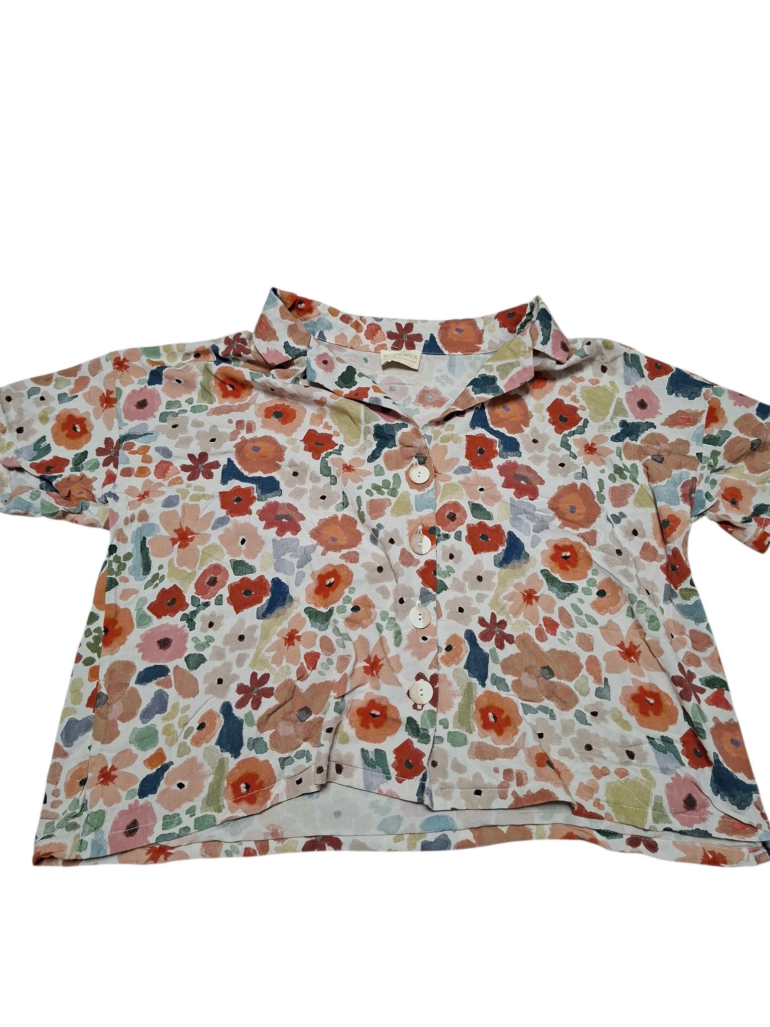 Other MUS BOMBON MADE IN SPAIN FLOWERS VISCOSE LADY`S SHIRT Size L / US 10 / IT 46 - 2 Thumbnail