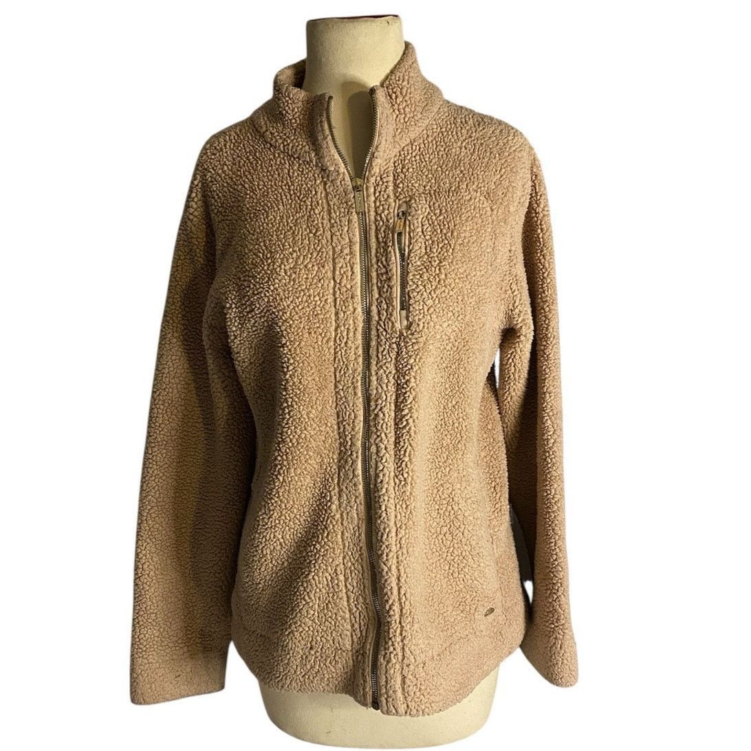 Calvin Klein Minimalist Cozy Sherpa Fleece Zip Jacket Beige Neutral M Size M / US 6-8 / IT 42-44 - 2 Thumbnail