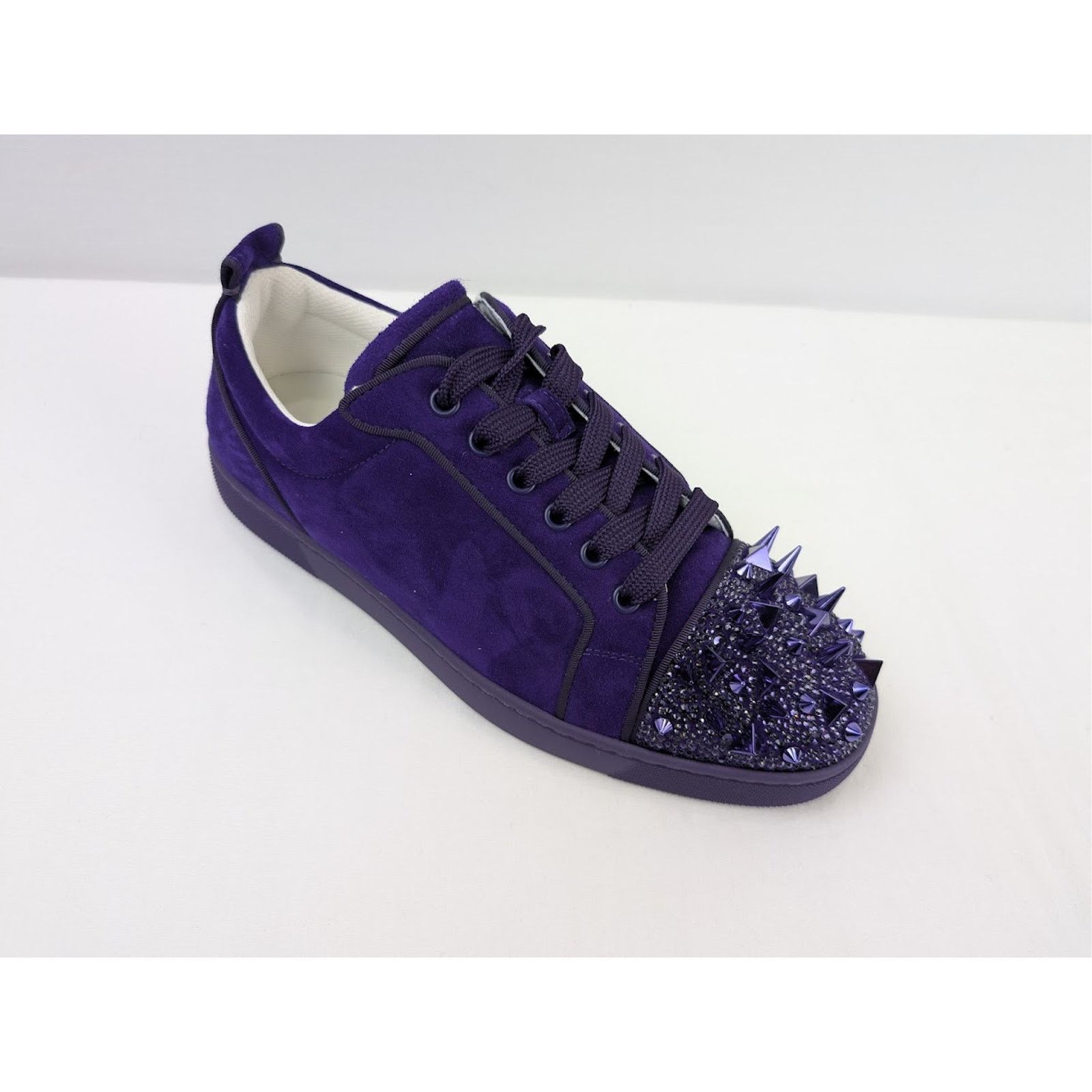 Christian Louboutin o1rshd1 Junior Pik Strass Sneakers in Blue Size US 10 / EU 43 - 2 Thumbnail
