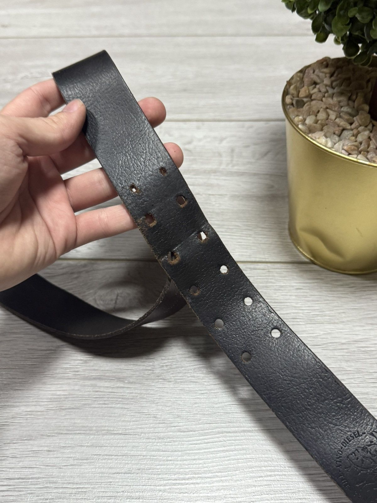Diesel Diesel vintage leather double belt spell out Size ONE SIZE - 6 Thumbnail