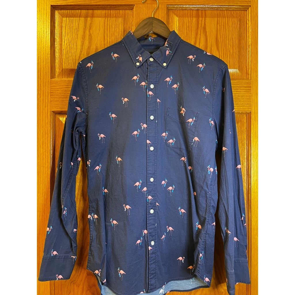 Bonobos Bonobos Flamingo navy party shirt Size US S / EU 44-46 / 1 - 1 Thumbnail