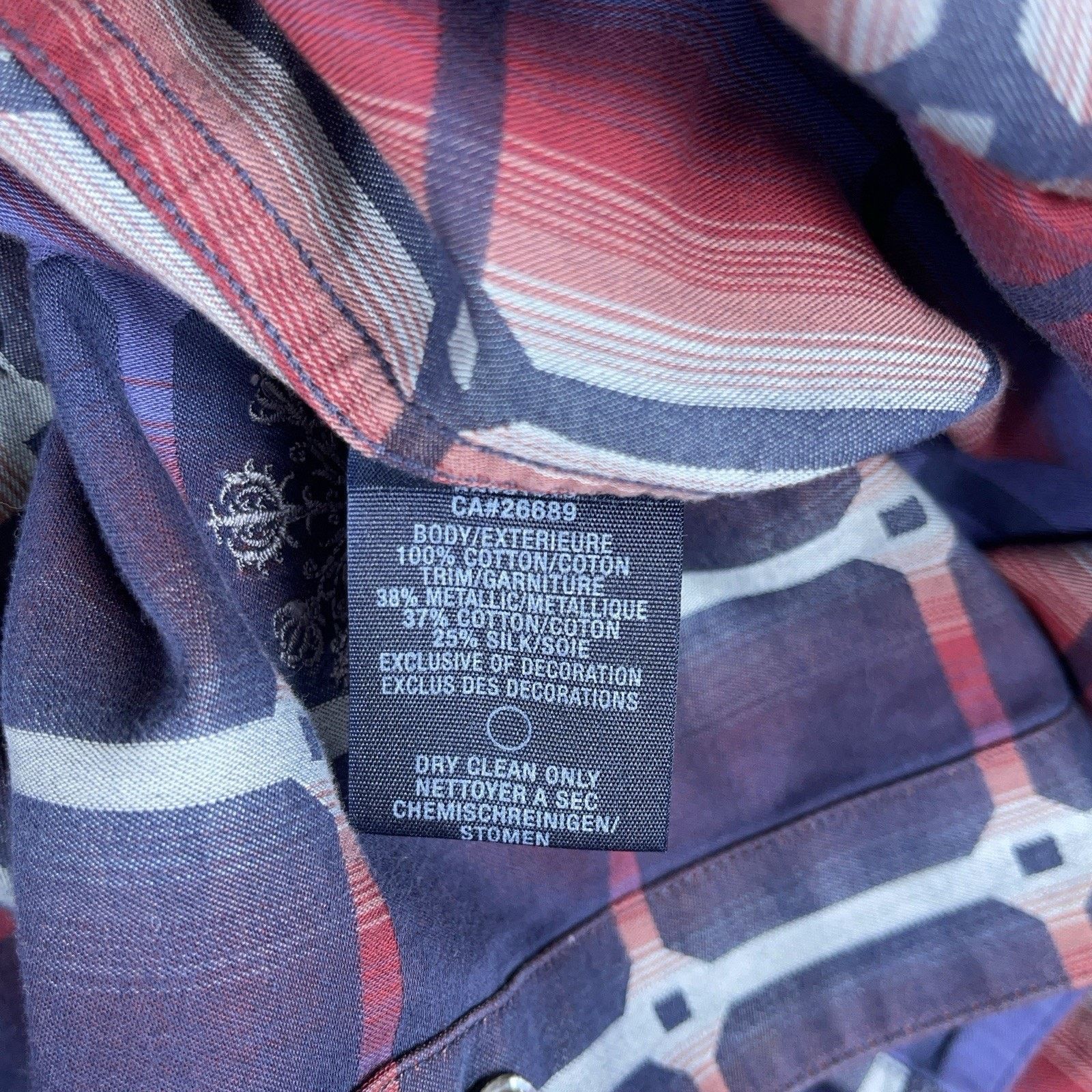 Robert Graham Robert Graham Shirt Embroidered Snowflake Grid Flip Cuff Size US M / EU 48-50 / 2 - 8 Thumbnail