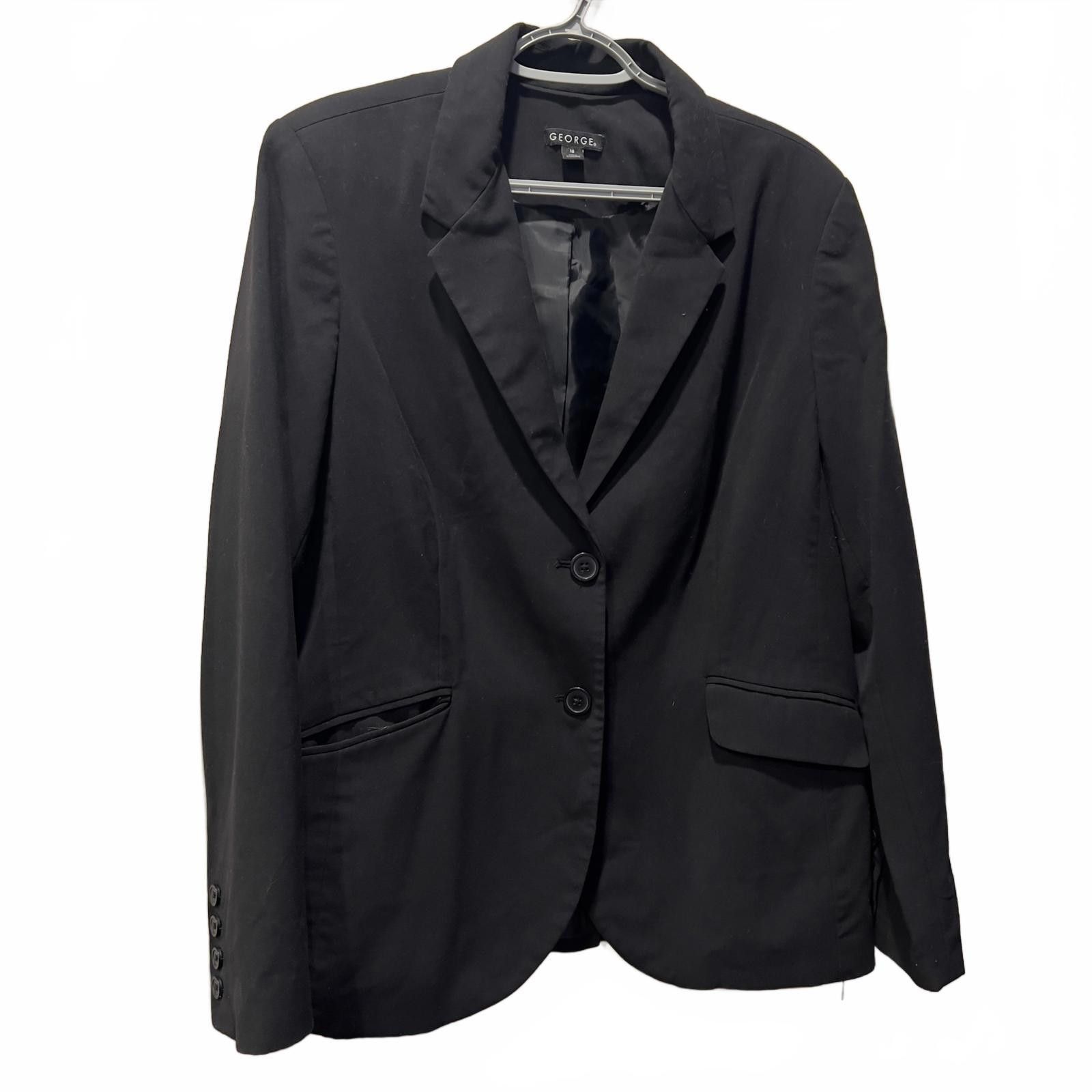 George George Women's Black Blazer Size 18 Size XXL / US 16-18 / IT 52-54 - 1 Thumbnail