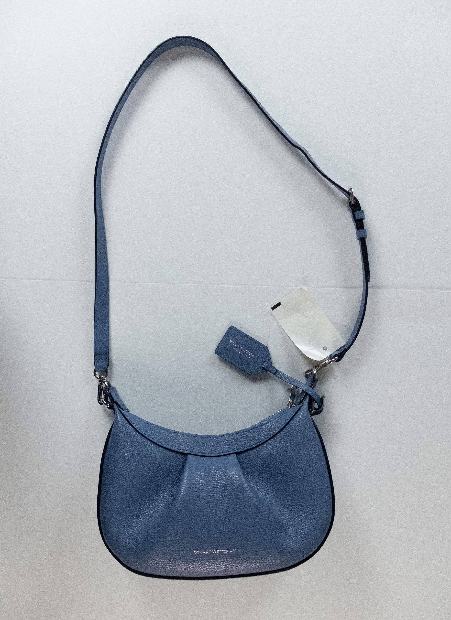 Stuart Weitzman STUART WEITZMAN Stellar Crescent blue leather shoulder bag Size ONE SIZE - 1 Thumbnail