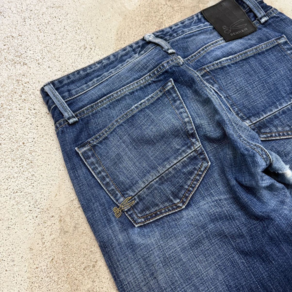 DENHAM Denham Selvedge Razor Slim Fit Distressed Denim Pants Size US 31 - 12 Thumbnail