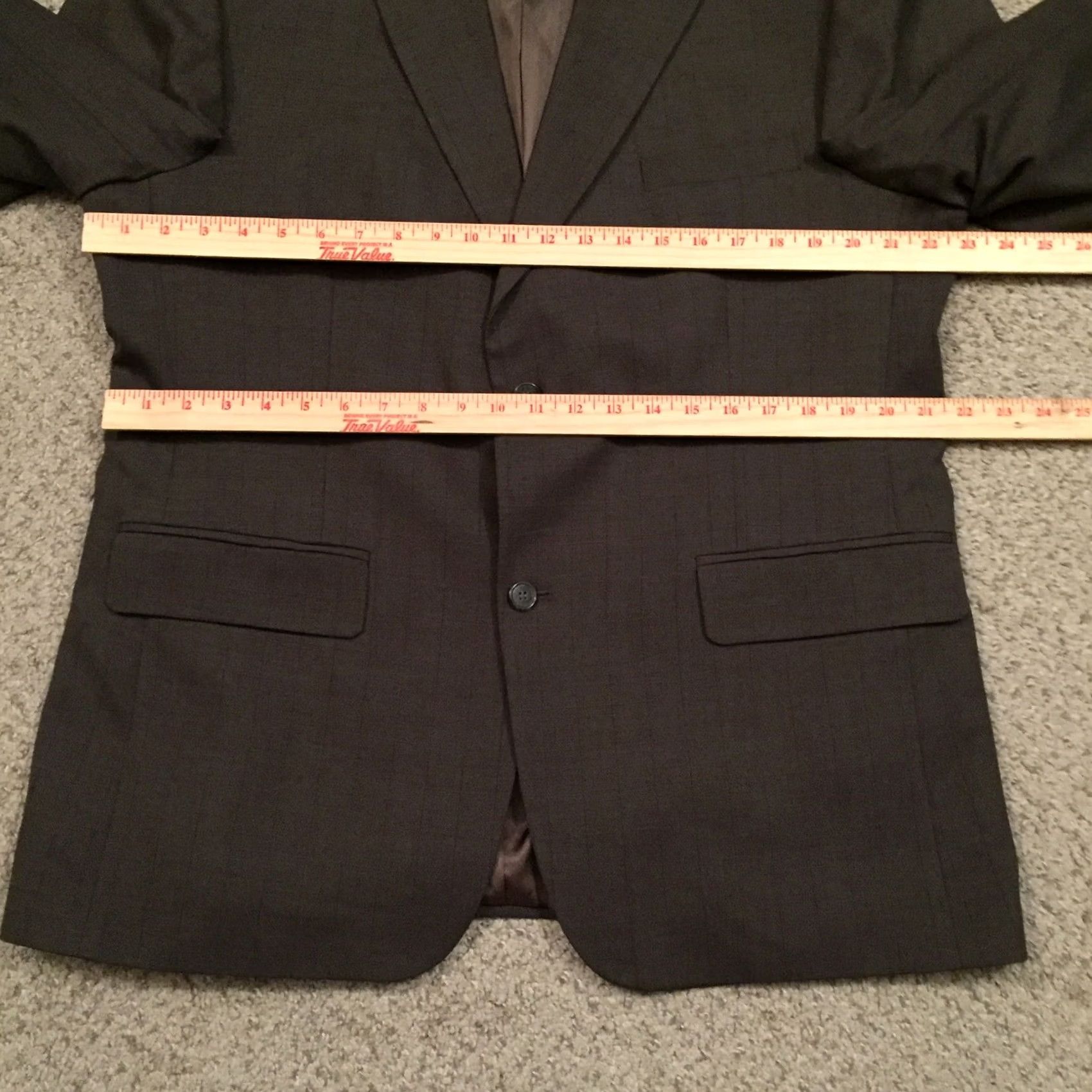 Haggar Haggar Blazer Mens 44 Brown Plaid Two-Button Polyester Wool Blend Jacket Coat Regular Size 44 Mens Notch Lapel Vintage? No Size 44R - 5 Thumbnail