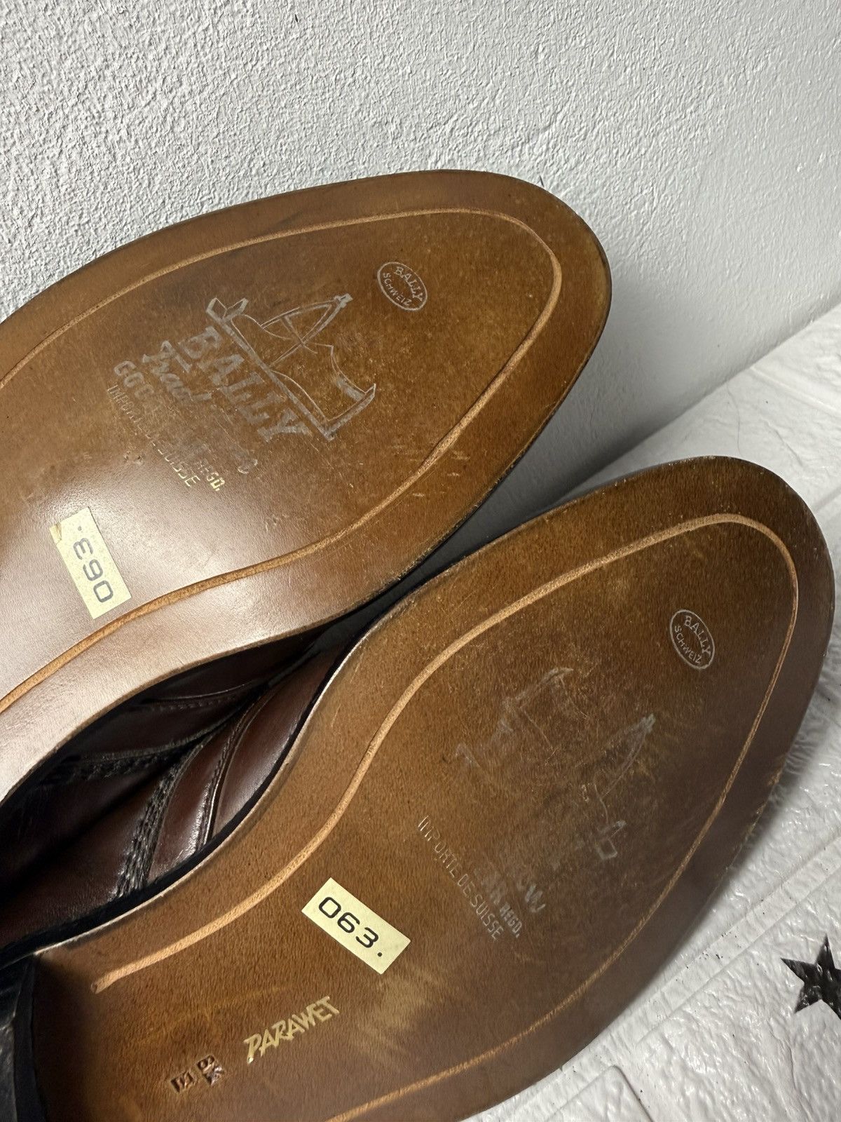 Bally Bally Parawet Oxford US9 UK8.5 EUR44 Vintage Brown Leather Size US 9 / EU 42 - 17 Thumbnail